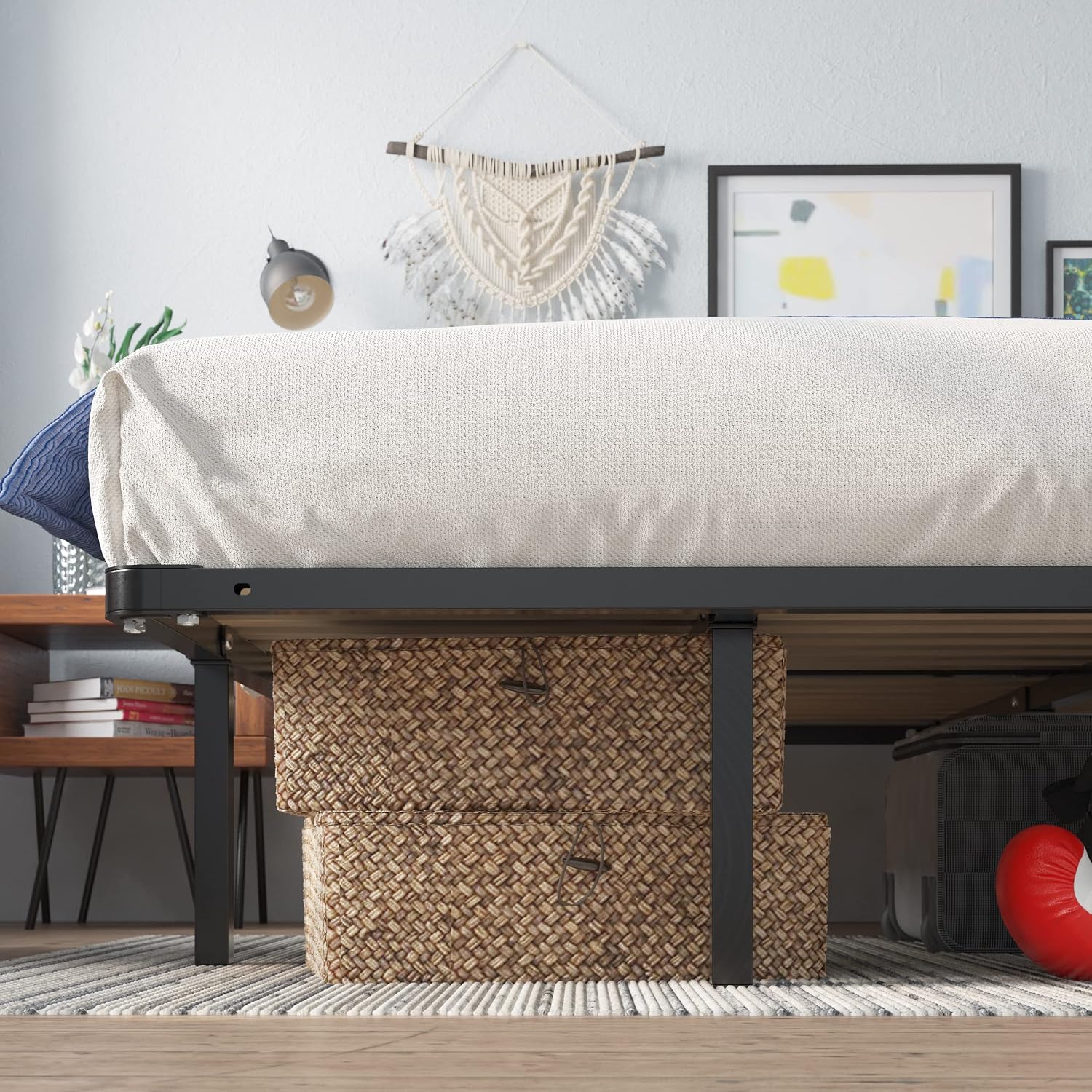 ZINUS SmartBase Compack Mattress Foundation, 14 Inch Metal Bed Frame, No Box Spring Needed, Sturdy Steel Slat Support, Full