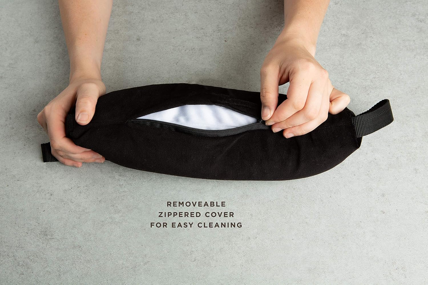 Bucky Baxter Ergonomic & Supportive Adjustable Lumbar Pillow, Black, One Size,Cotton