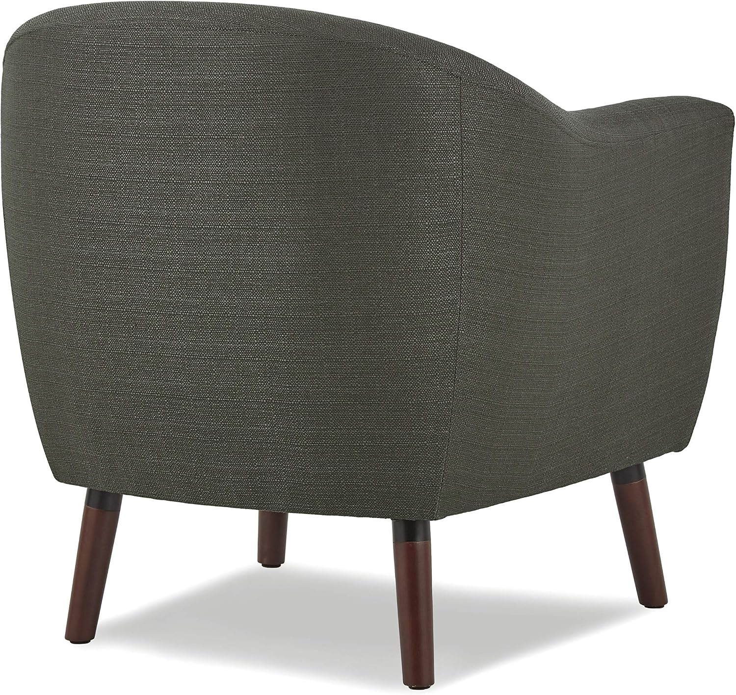 Homelegance Lucille Modern Accent Chair, Upholstered Reading Chair with Button-Tufted Back, Sloped Arms, Removable Seat Cushion Cover and Espresso Wood Legs, for Living Room, Bedroom or Office, Blue