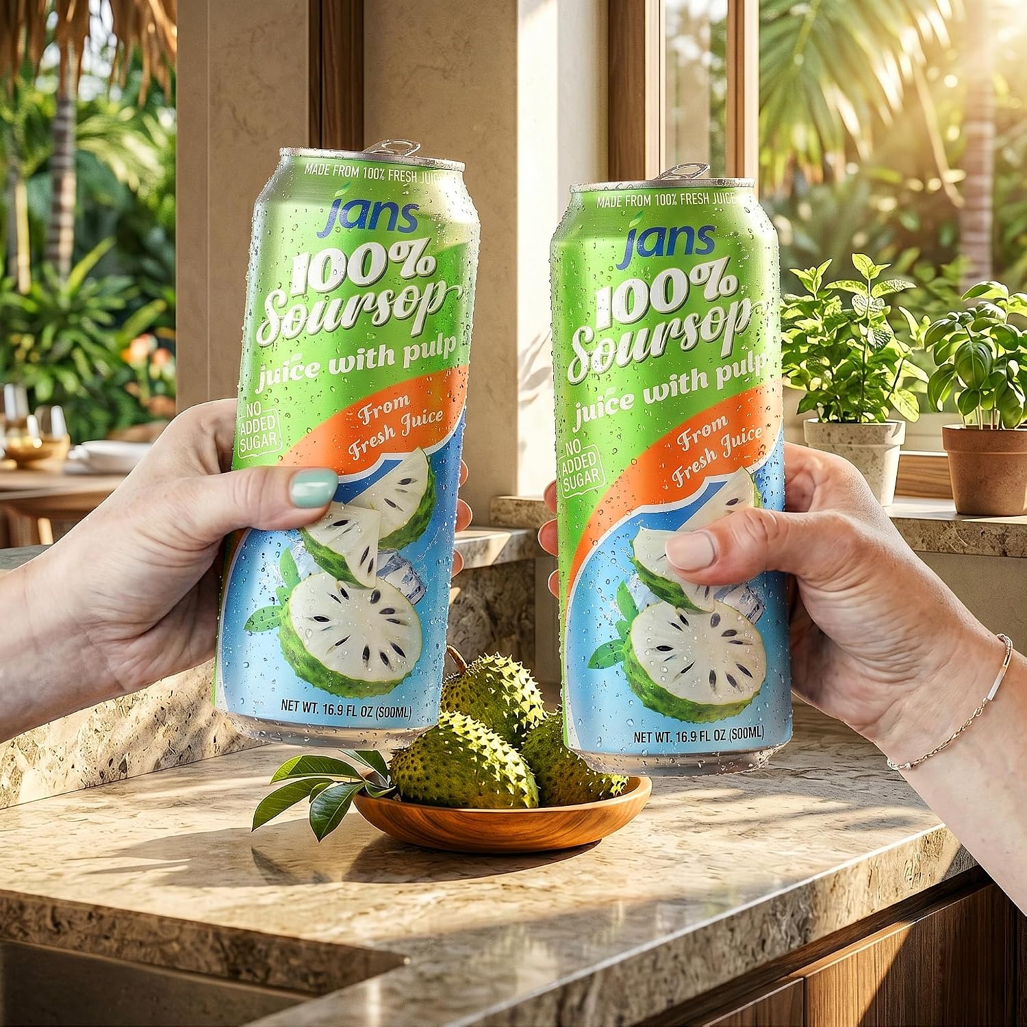 Jans 100% Coconut Water With Pulp, Unsweetened, 16.57 Fl Oz, Pack of 12