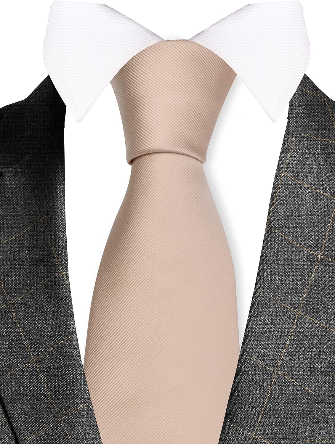 GUSLESON Classic New 3.15"（8cm） Men's Solid Color Necktie Wedding Business Tie + Gift Box