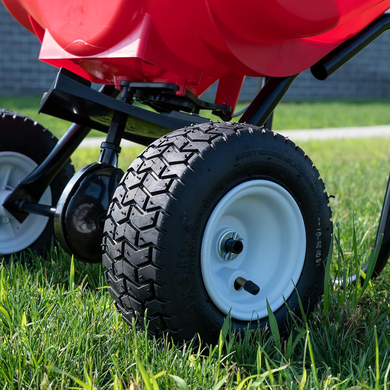 EarthWay 2050P 80lb Broadcast Spreader, Lawn Aerator, Fertilizer Spreader, 80lb Capacity, Pre-Assembled