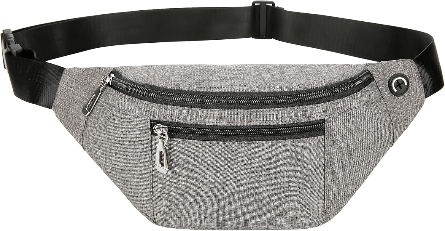 Fanny Pack for Men & Women, Fashion Waterproof Waist Packs with Adjustable Belt, Casual Bag Bum Bags for Travel Sports Running.