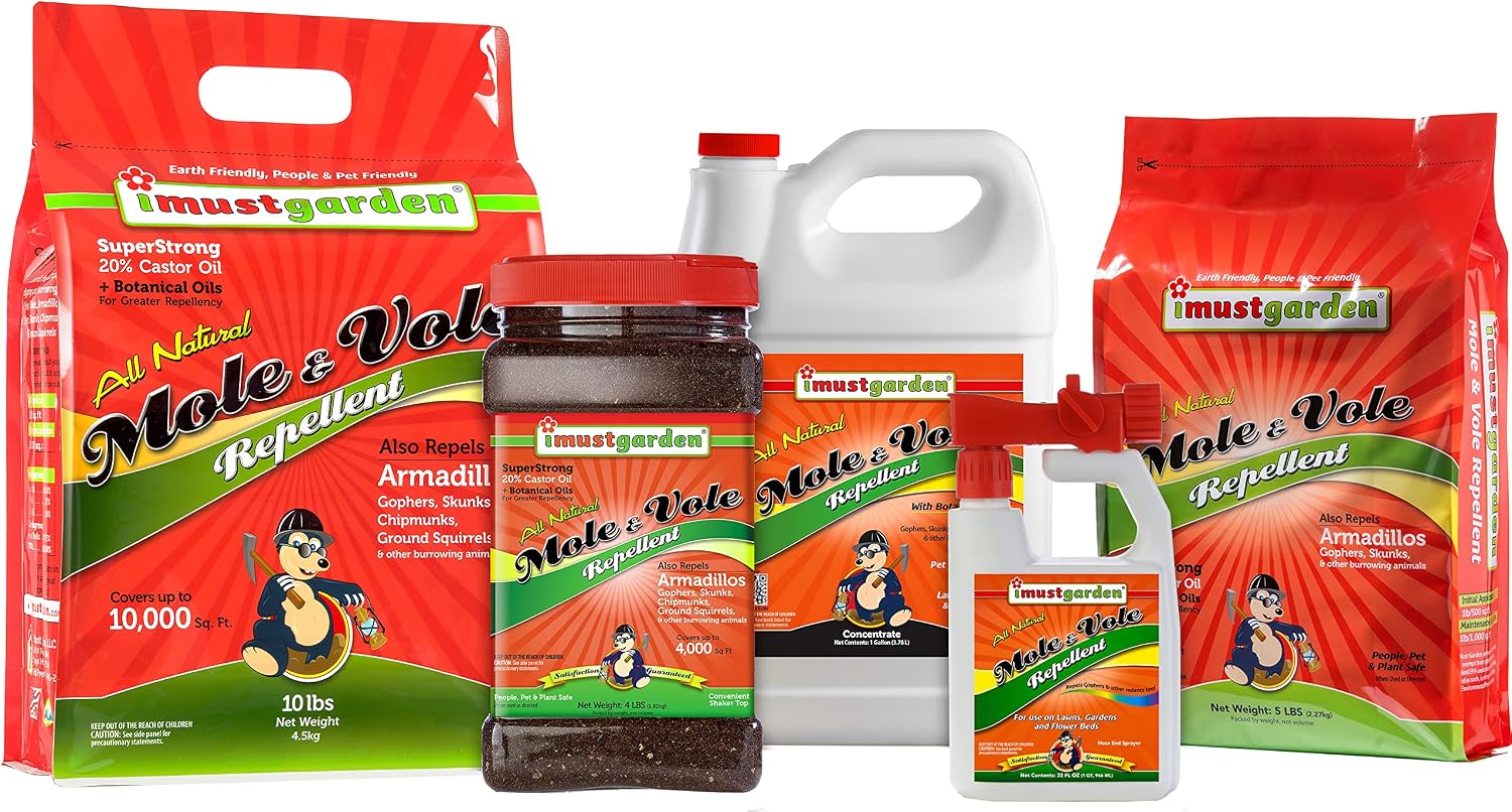 I Must Garden Mole & Vole Repellent: Professional Strength - Natural - 10lb