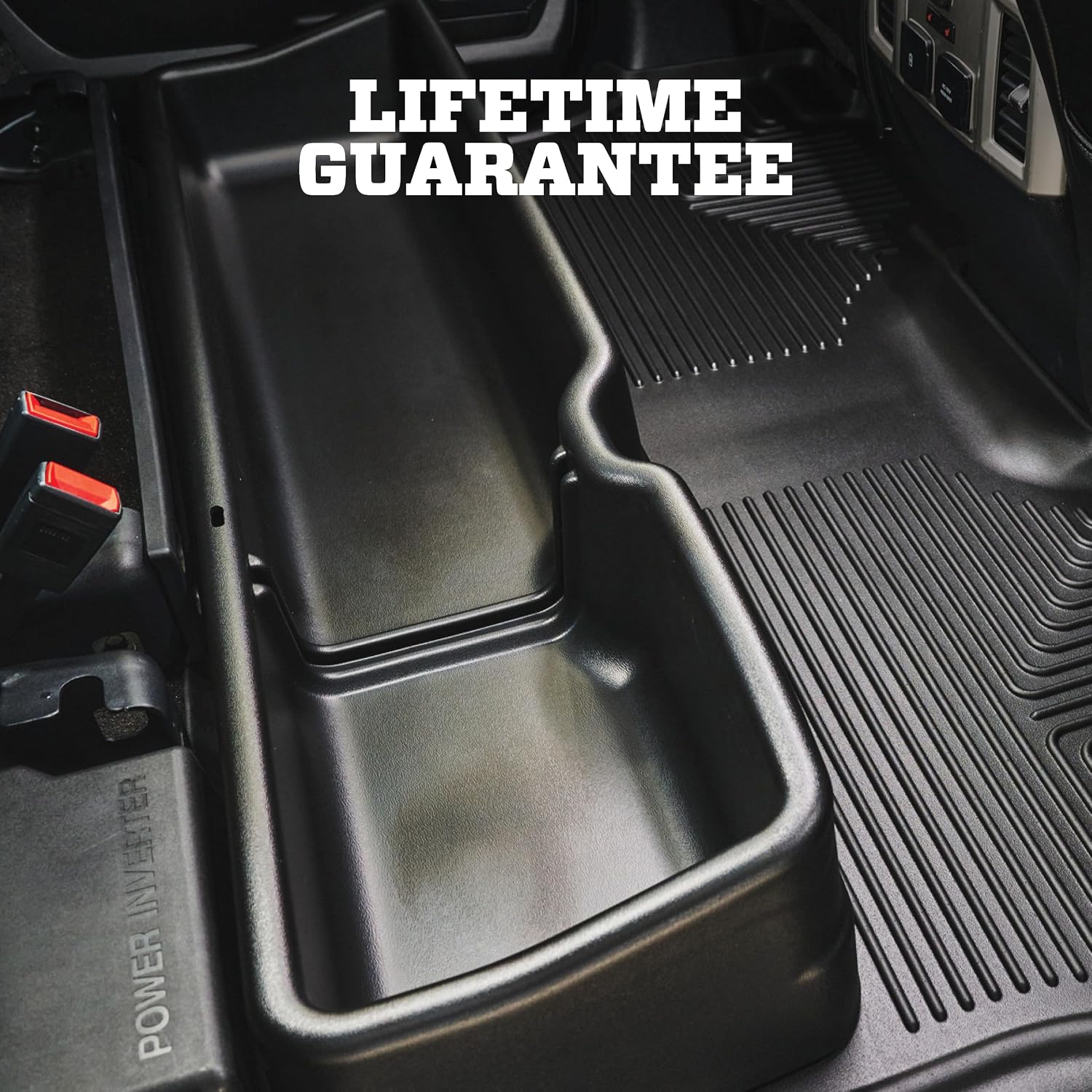 Husky Liners Gearbox Storage Systems | Fits 2015-20 Ford F-150 SuperCrew (Crew Cab), 2017-20 Ford F-250/F-350 SuperCrew (Crew Cab) - w/Out Factory Storage Box | Under Seat, 1-pc Black - 09281