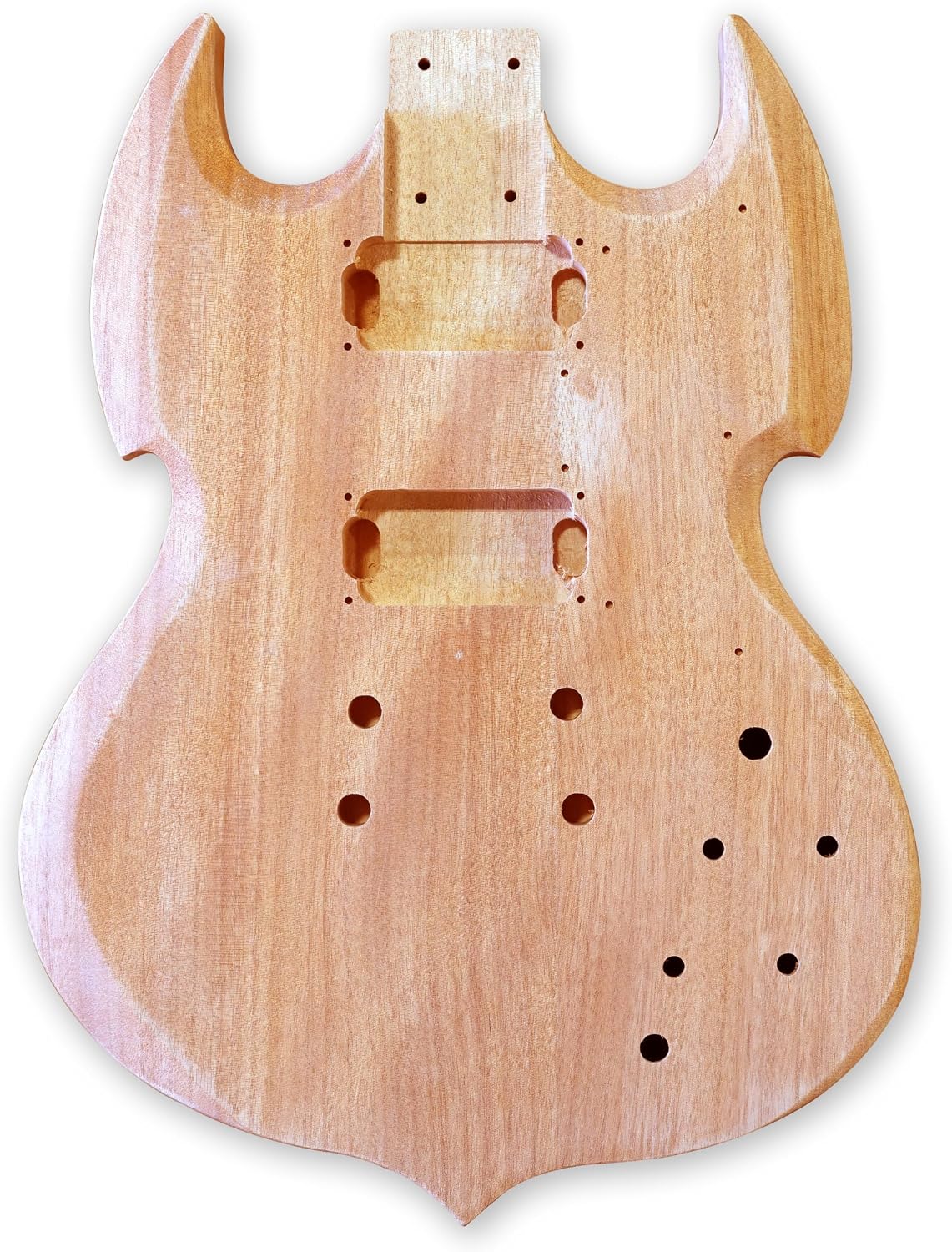 DIY Electric Guitar Kits Okoume wood Body curved top with mahogany veneer cover maple neck & composite ebony fingerboard