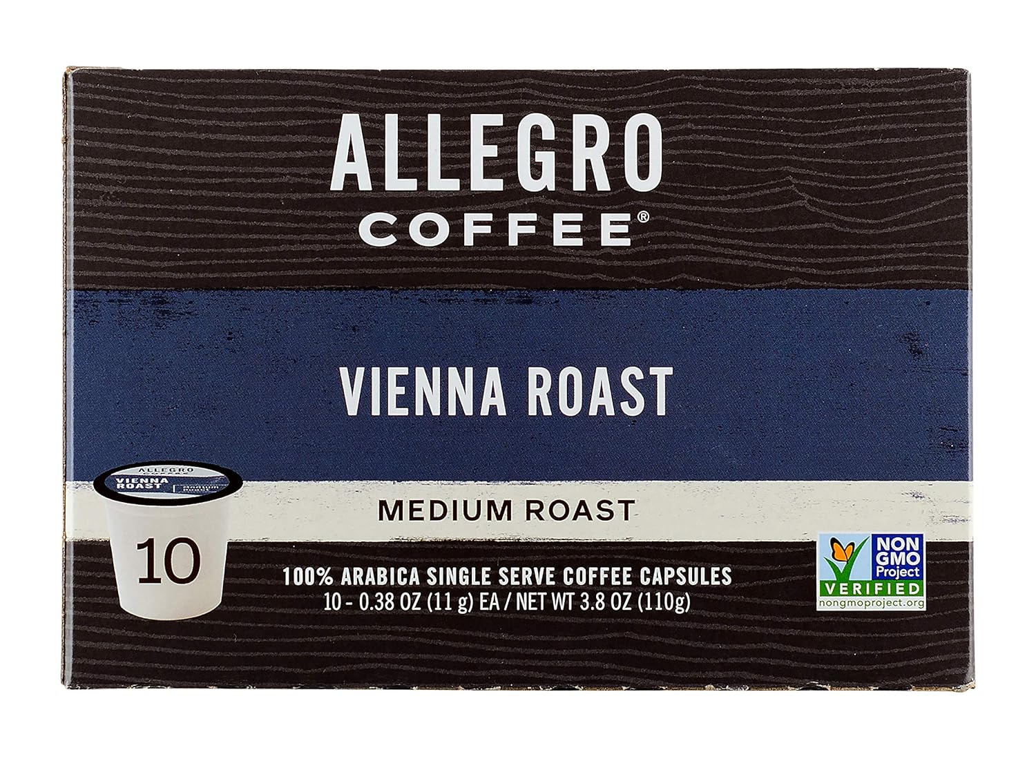 Allegro Coffee, Coffee Breakfast Blend Pods Organic 10 Count, 3.8 Ounce