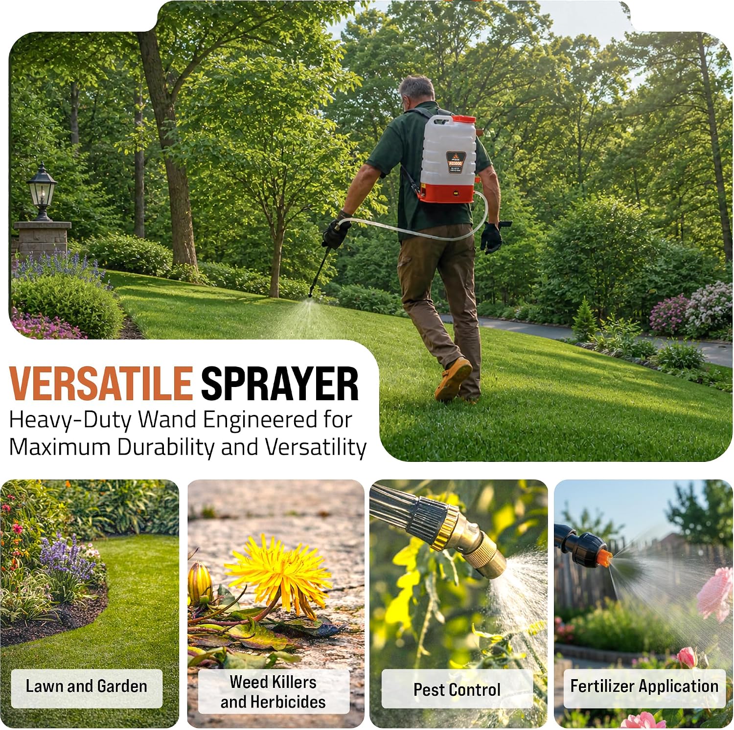 PetraTools 3 Gallon Battery Powered Backpack Sprayer - 2.5 Hour Runtime
