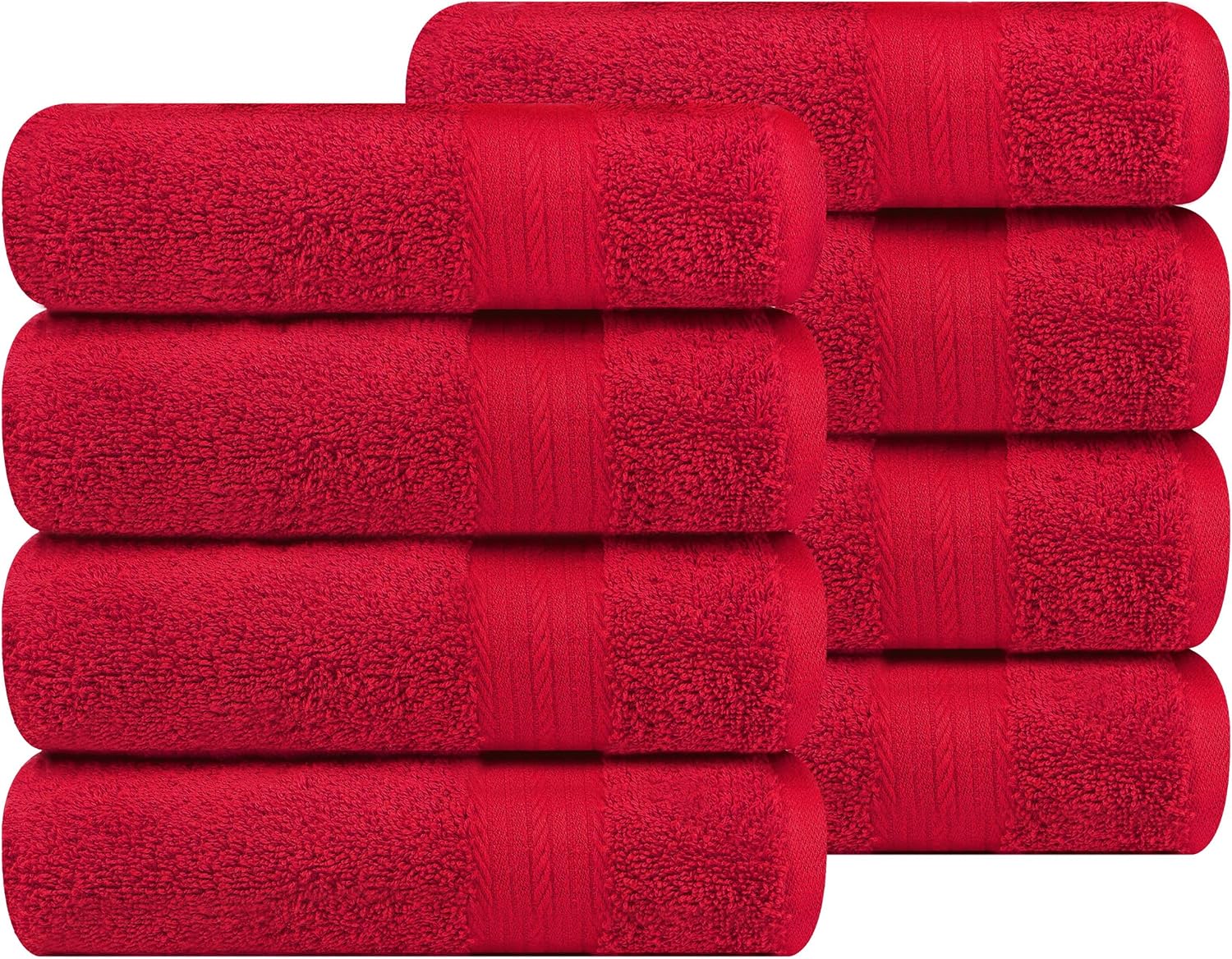 Ample Decor 100% Cotton Hand Towels 18x28 Inches, 600 GSM, Soft & Absorbent, Set of 12, Purple