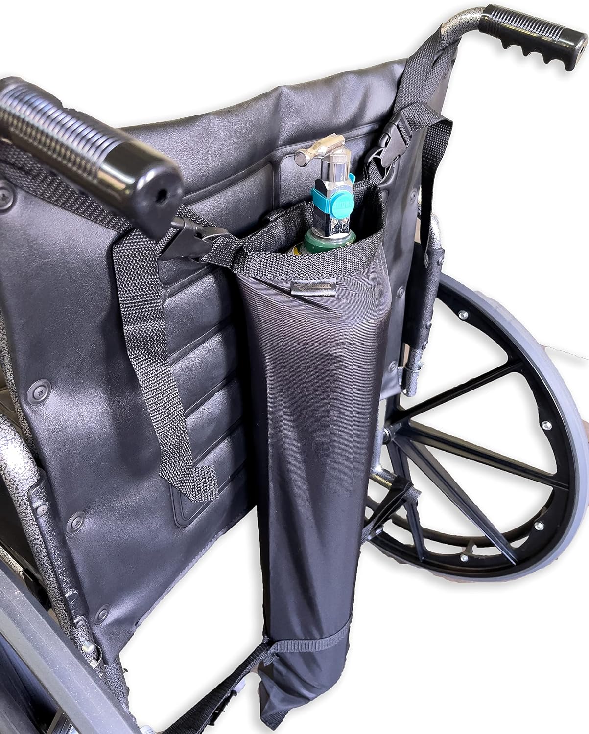 EZ-ACCESS EZ-ACCESSORIES Wheelchair Single Oxygen Carrier for D & E Cylinders