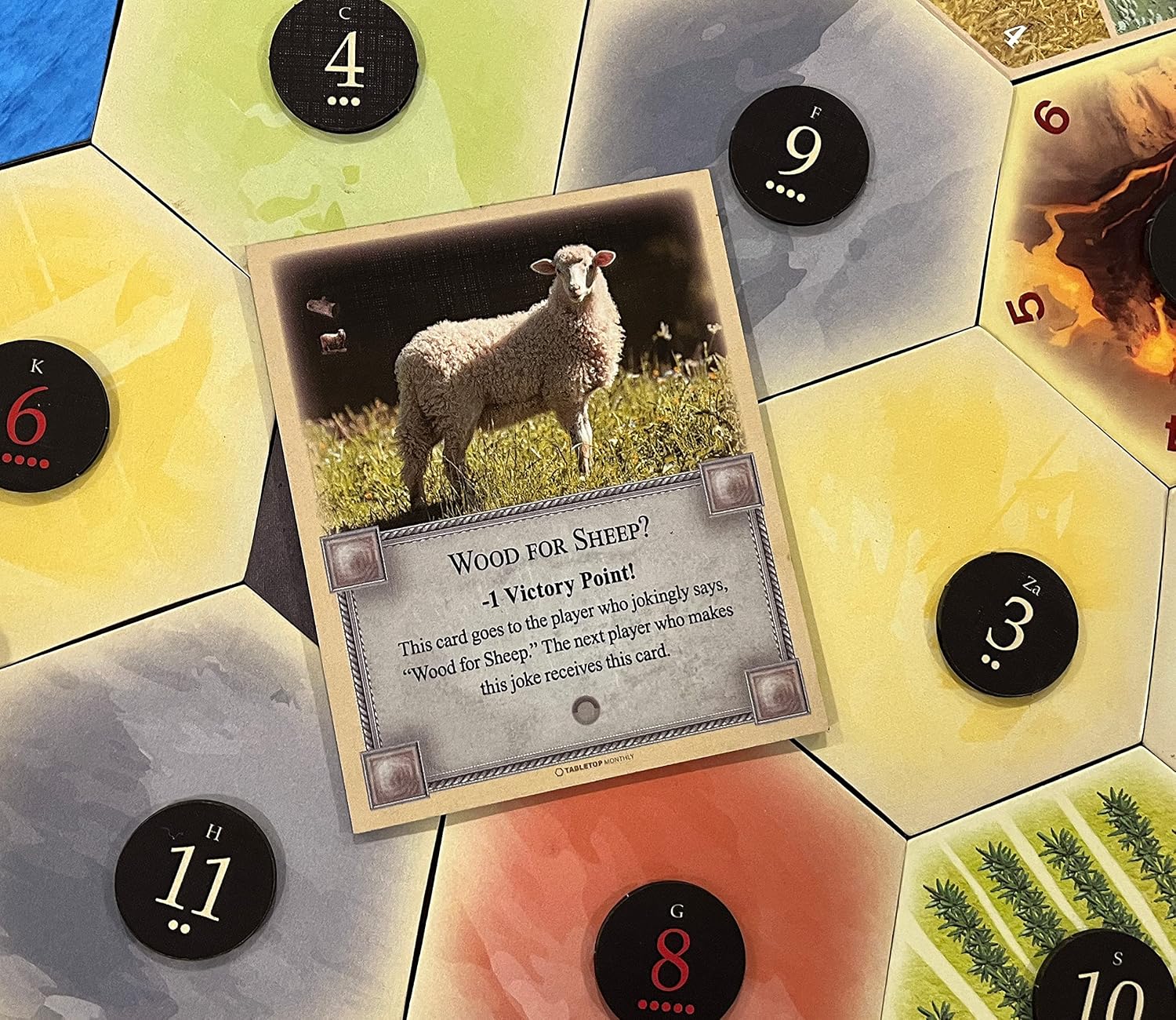 Longest Turn and Wood for Sheep Cards Compatible with Catan's Settlers of Catan 5th Edition, Seafarers, Cities and Knights and Catan Expansions