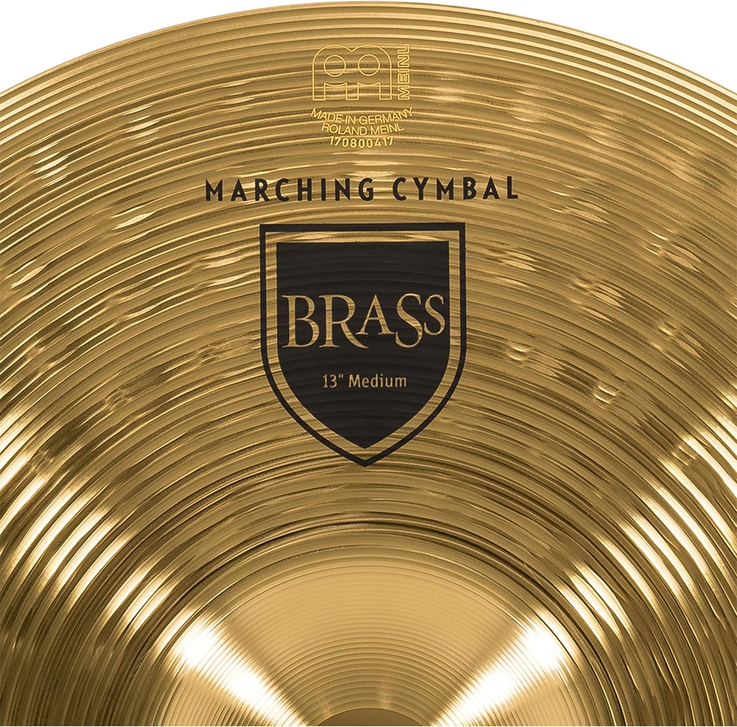 Meinl 14” Marching Cymbal Pair with Straps - Brass Alloy Traditional Finish - Made In Germany, 2-YEAR WARRANTY (MA-BR-14M)