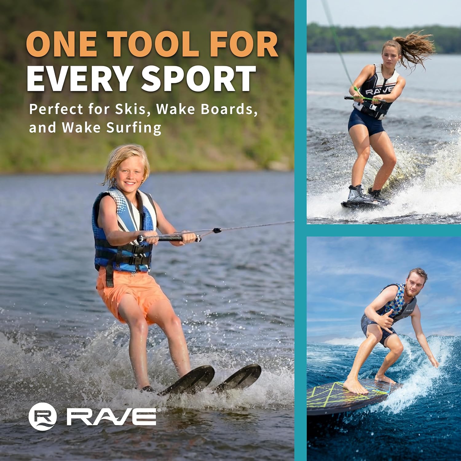 Rave Sports Aqua Buddy Inflatable Water Sports Ski or Wakeboard Trainer