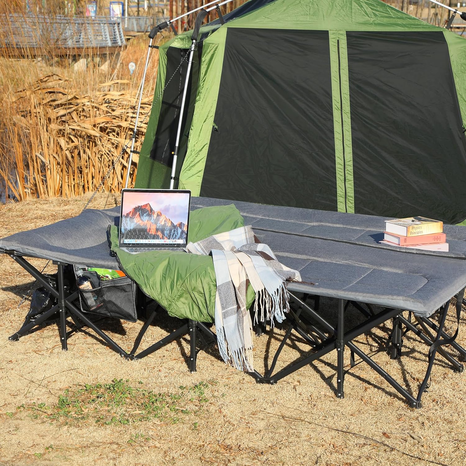 REDCAMP Oversized Camping Cots for Adults 500lbs, 33.5'' Extra Wide Tall Sleeping Cots Heavy Duty, XL Cots Portable for Outdoor Indoor Office