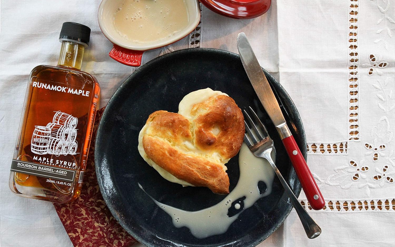 Runamok Organic Bourbon Barrel Aged Maple Syrup - Vermont Maple Syrup, Pure Maple Syrup for Cocktails, Cheese Pairing & Perfect To Be Used As Pancake Syrup, Maple Syrup Organic | 8.45 Fl Oz (250mL)