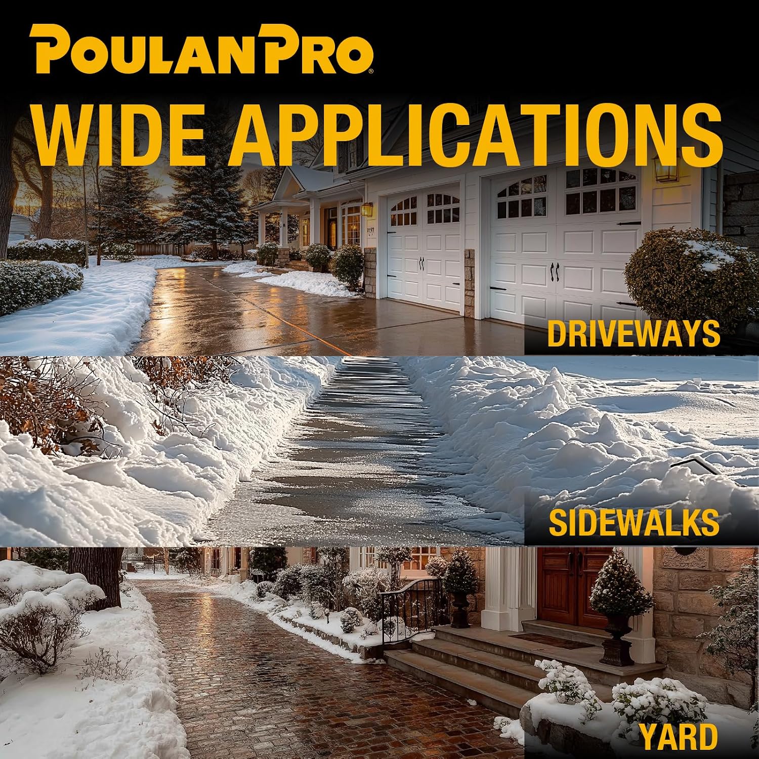 Poulan Pro Snow Blower Gas Powered, Single Stage 18 Inch Gas Snow Thrower | with Electric Start, 190° Remote Chute Control