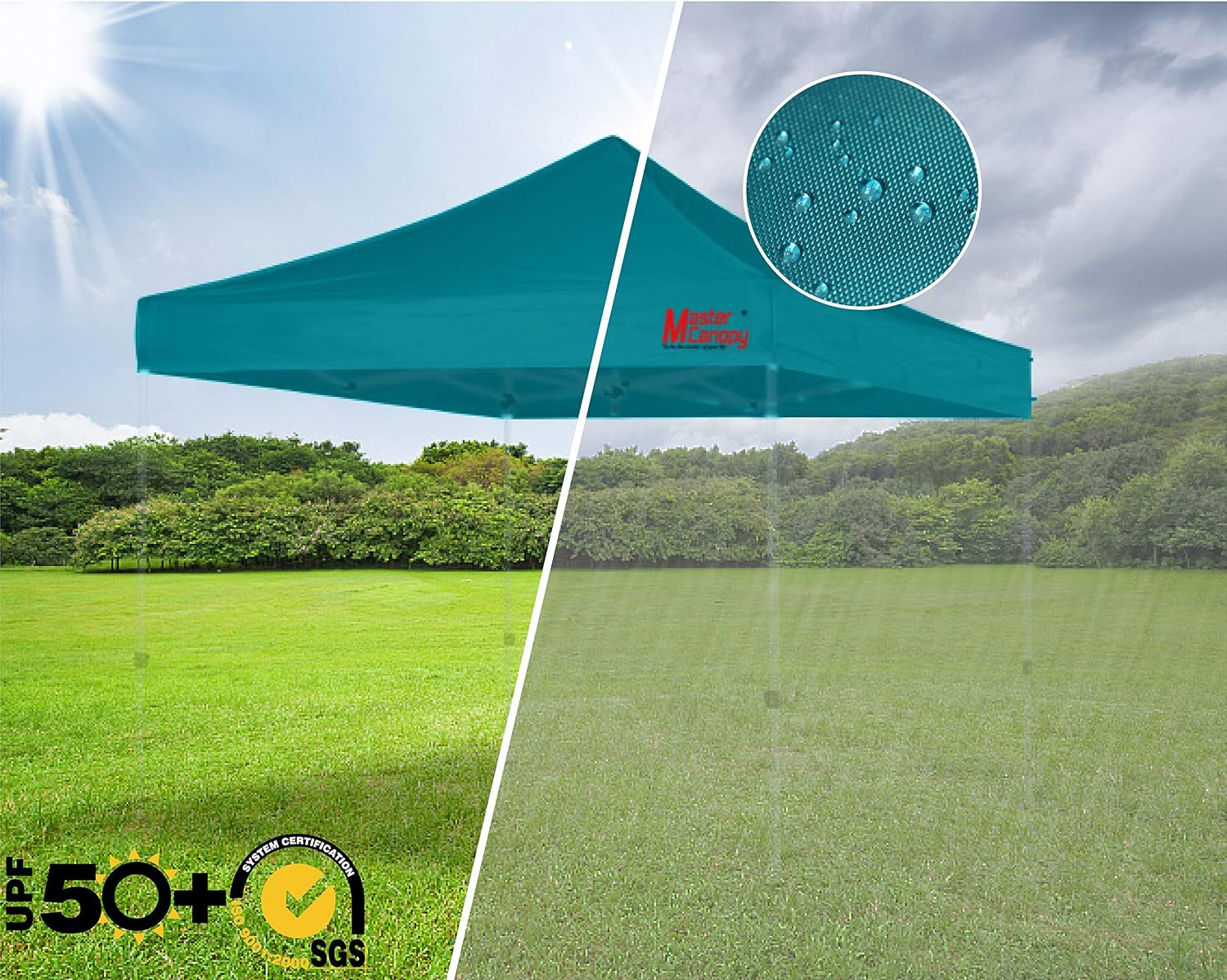 MASTERCANOPY 10x10 Replacement Pop Up Canopy Top for Kingkong Frame Gray