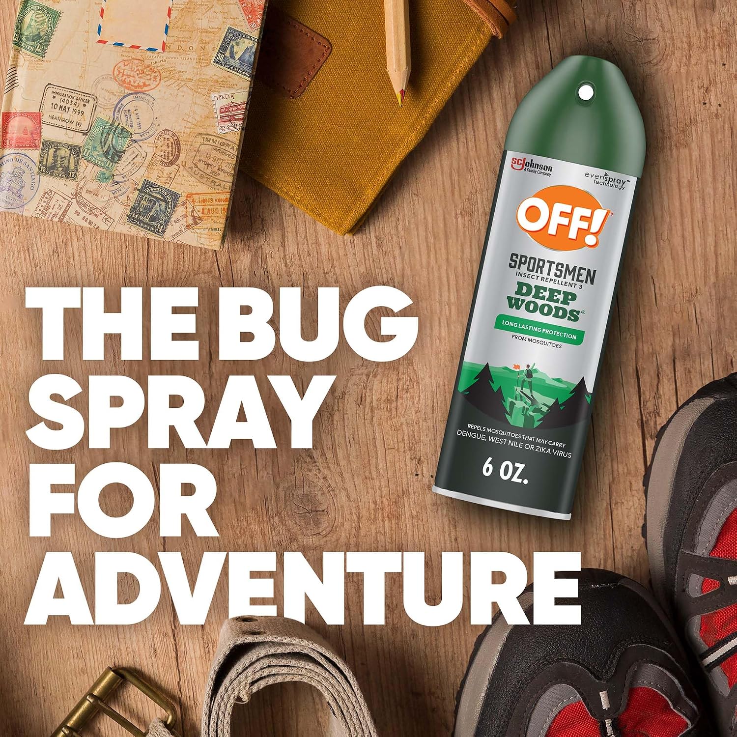 OFF! Deep Woods Sportsmen Insect Repellent Aerosol, Bug Spray Containing 30% DEET, Protects Against Mosquitoes and Ticks, 6 Oz, (Pack of 4)