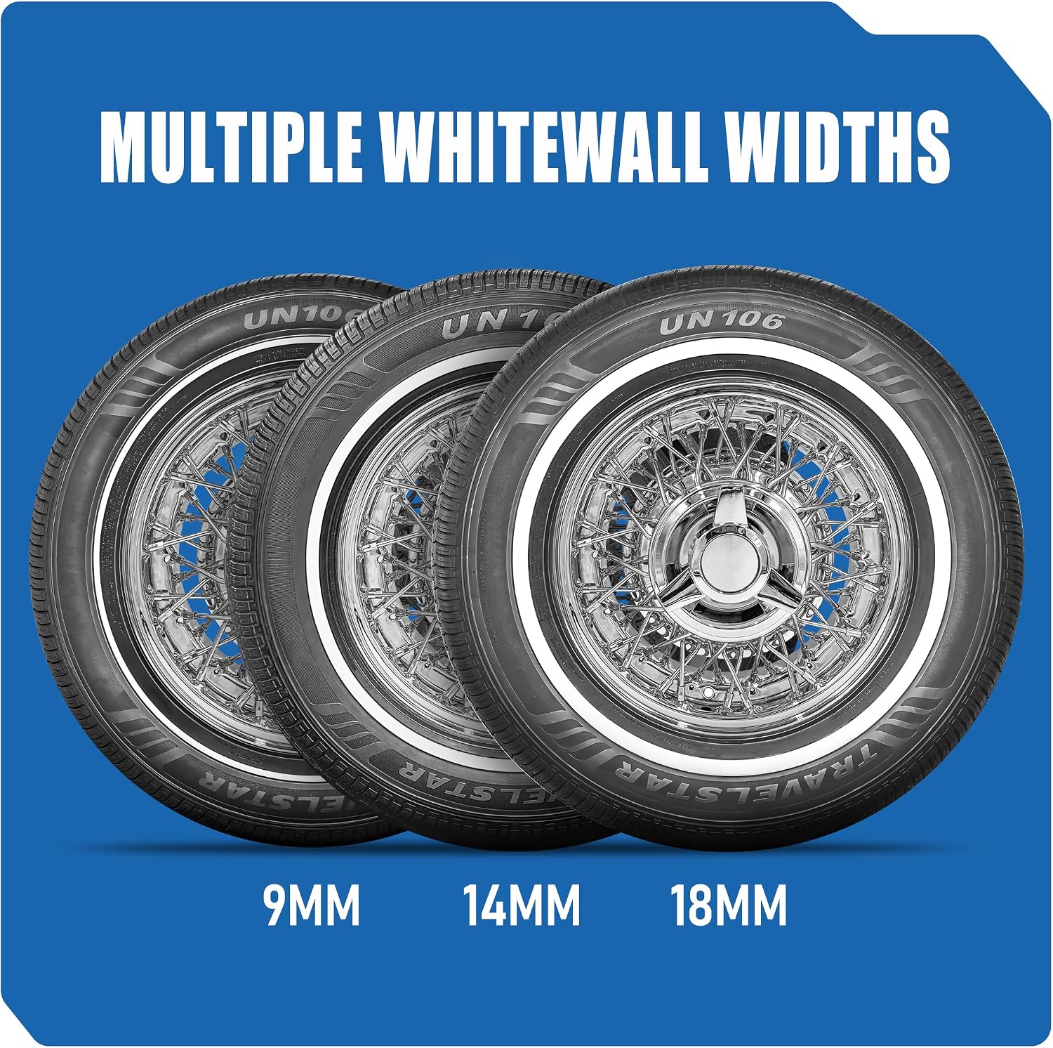 Travelstar UN106 All Season 215/70R15 18mm White Wall Radial Passenger Car Tire- 215/70-15 98T + Three-Year Road Hazard Warranty Included 215/70/15 (Tire Only)