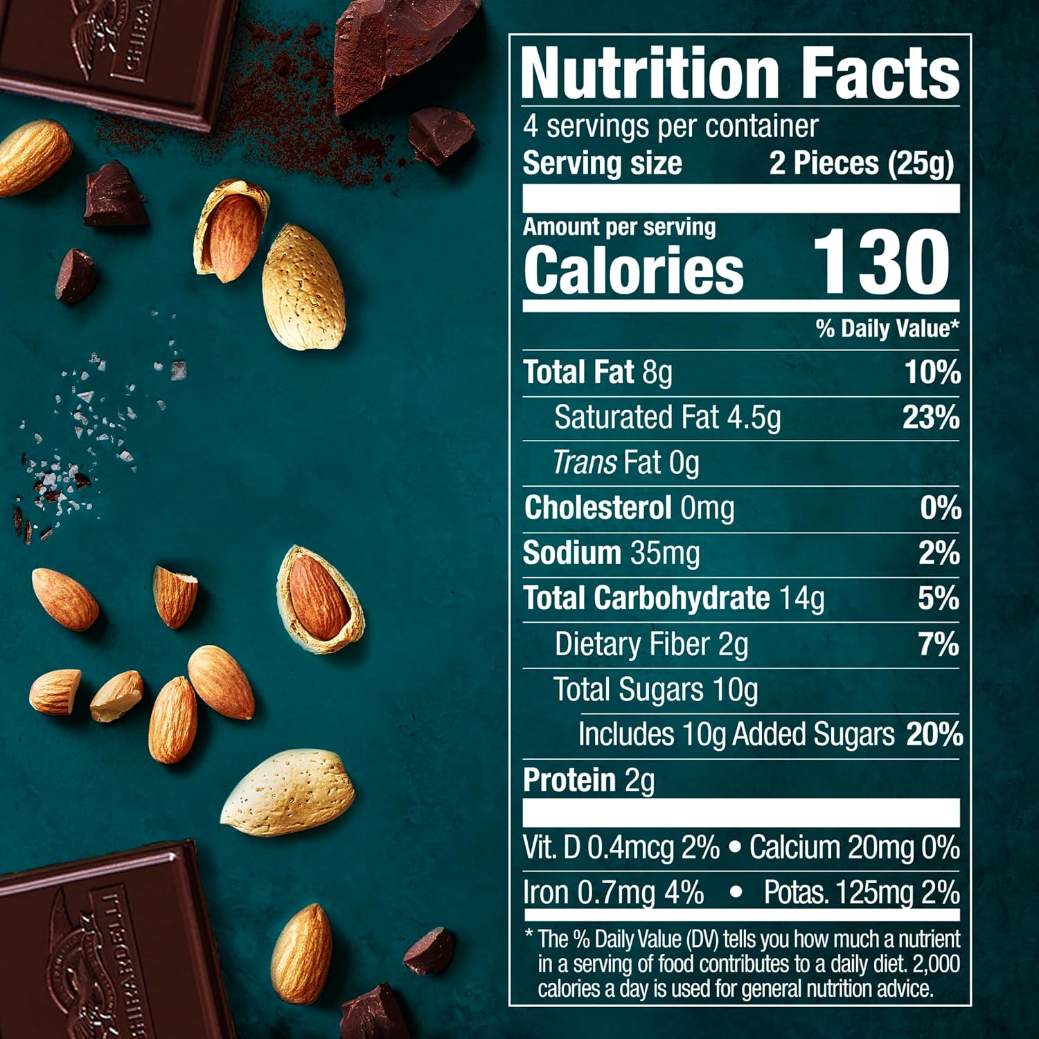 GHIRARDELLI Intense Dark Chocolate Bar, Sea Salt Almond, 3.5 Oz Bar (Pack of 12)