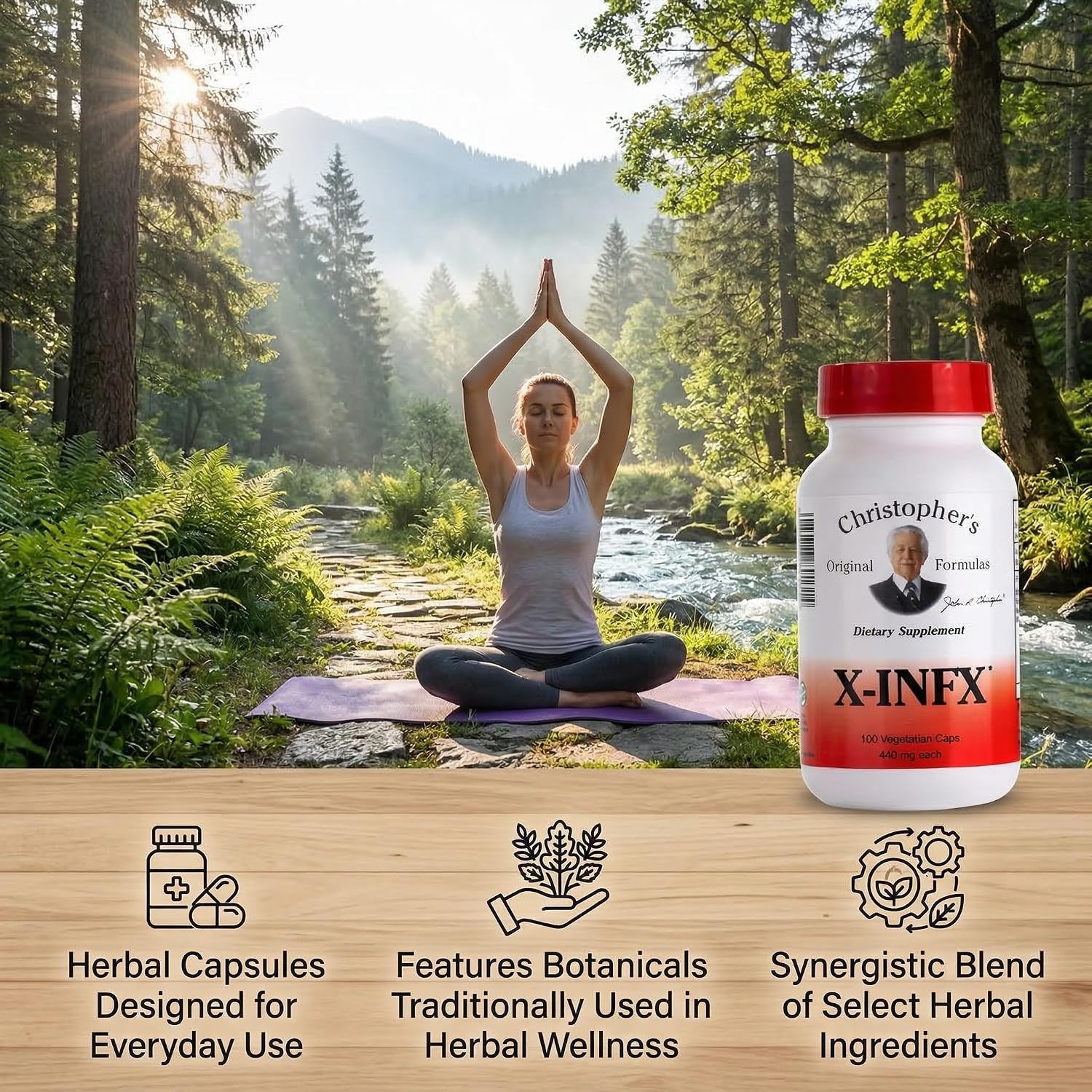 Christopher's Original Formulas X-INFX Formula, Natural Immune Support, 2 Pack, 100 Caps Each