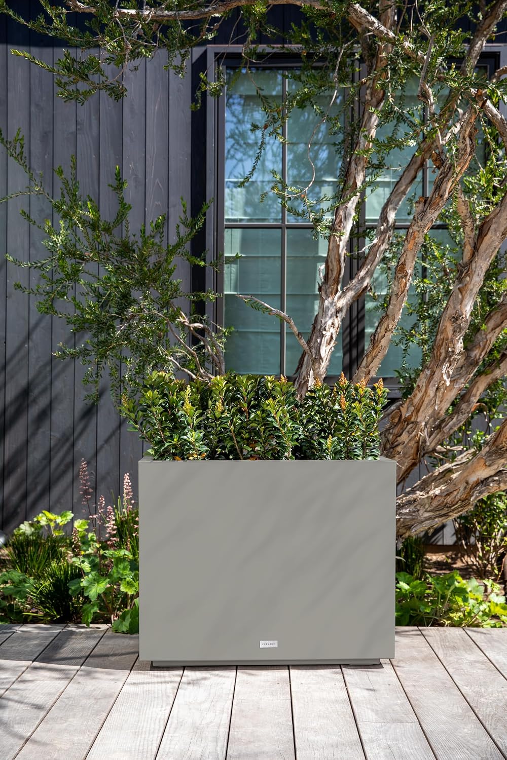 Veradek Span Plastic Box Series Planter - Tall Rectangular, White, All-Weather Resistant, Removable Insert Bucket, Modern Design, Indoor/Outdoor Use | Made From Durable Plastic Featuring a Removable Insert Bucket. Modern Porch/Patio Décor for Plants and…