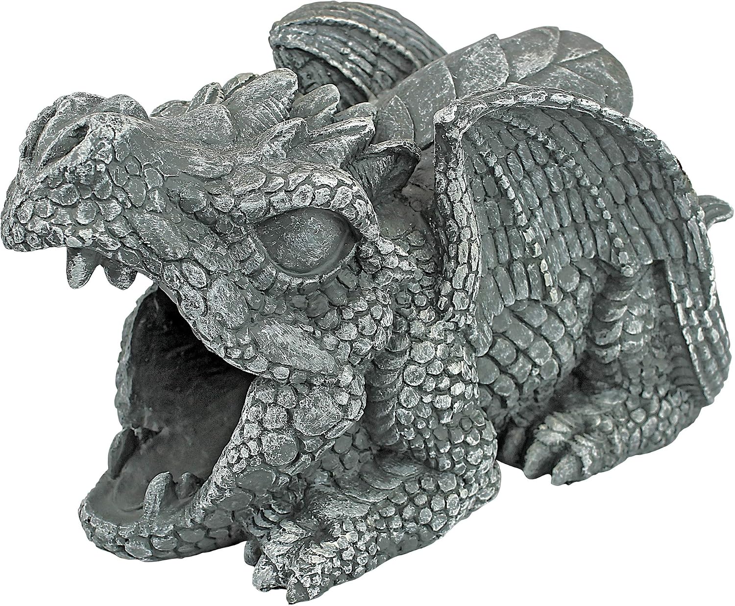 Design Toscano Roland the Gothic Gargoyle Gutter Guardian Rain Downspout Extension Outdoor Statue, 10 Inch Long, Cast Stone Resin, Grey Stone Finish