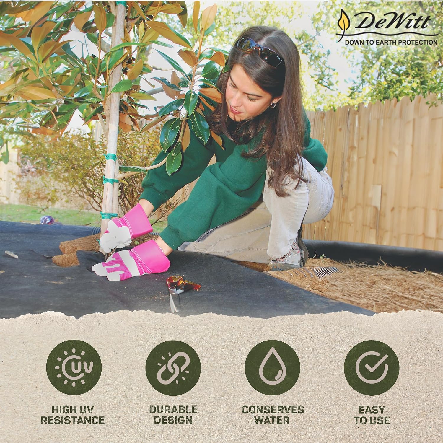 Dewitt Sunbelt Weed Barrier Fabric, 3.2 oz, 3 x 300 Feet – Heavy-Duty Ground Cover Mat for Greenhouse Floors, Garden Rows, Raised Beds, Grass and Yard Gardening, and Outdoor Landscape Protection | Ground Cover Mat for Greenhouse Floors, Garden Rows, Rais…