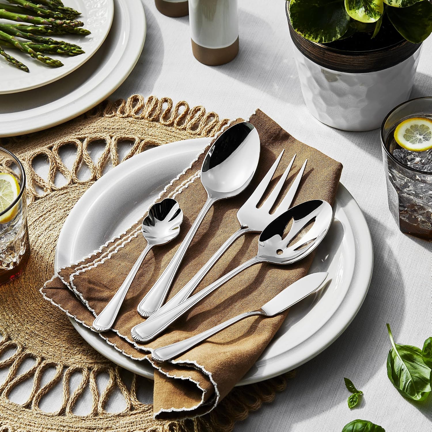 Henckels Alcea 65-Pc Flatware Set, 18/10 Stainless Steel | Durable 18/10 Stainless Steel for Family Meals & Entertaining. Dishwasher Safe, Comfortable Balanced Feel.