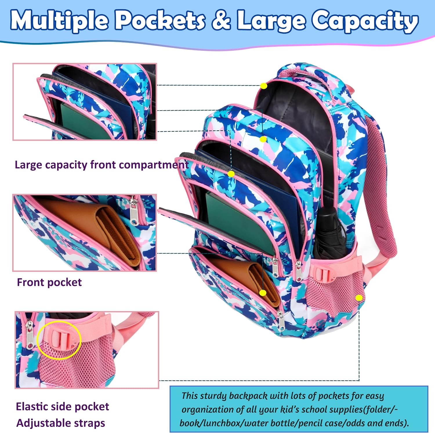 BLUEFAIRY Kids Backpack for Boys Elementary Book Bags Primary Middle School Bookbags for Childs Water Resistant Back to School Gifts Son Mochila