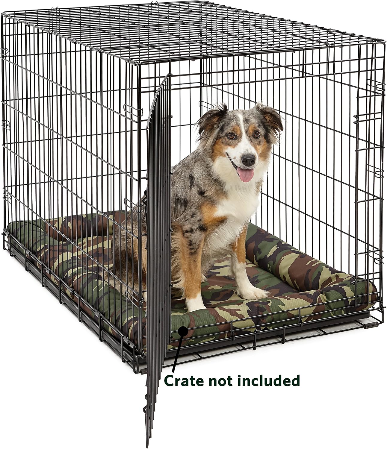 MidWest Homes for Pets Intermediate QuietTime MAXX Ultra-Rugged Dog Bed, Water & Odor Resistant, Bolstered Edge, Non-Slip Bottom, Fits 36-inch Crates, Black