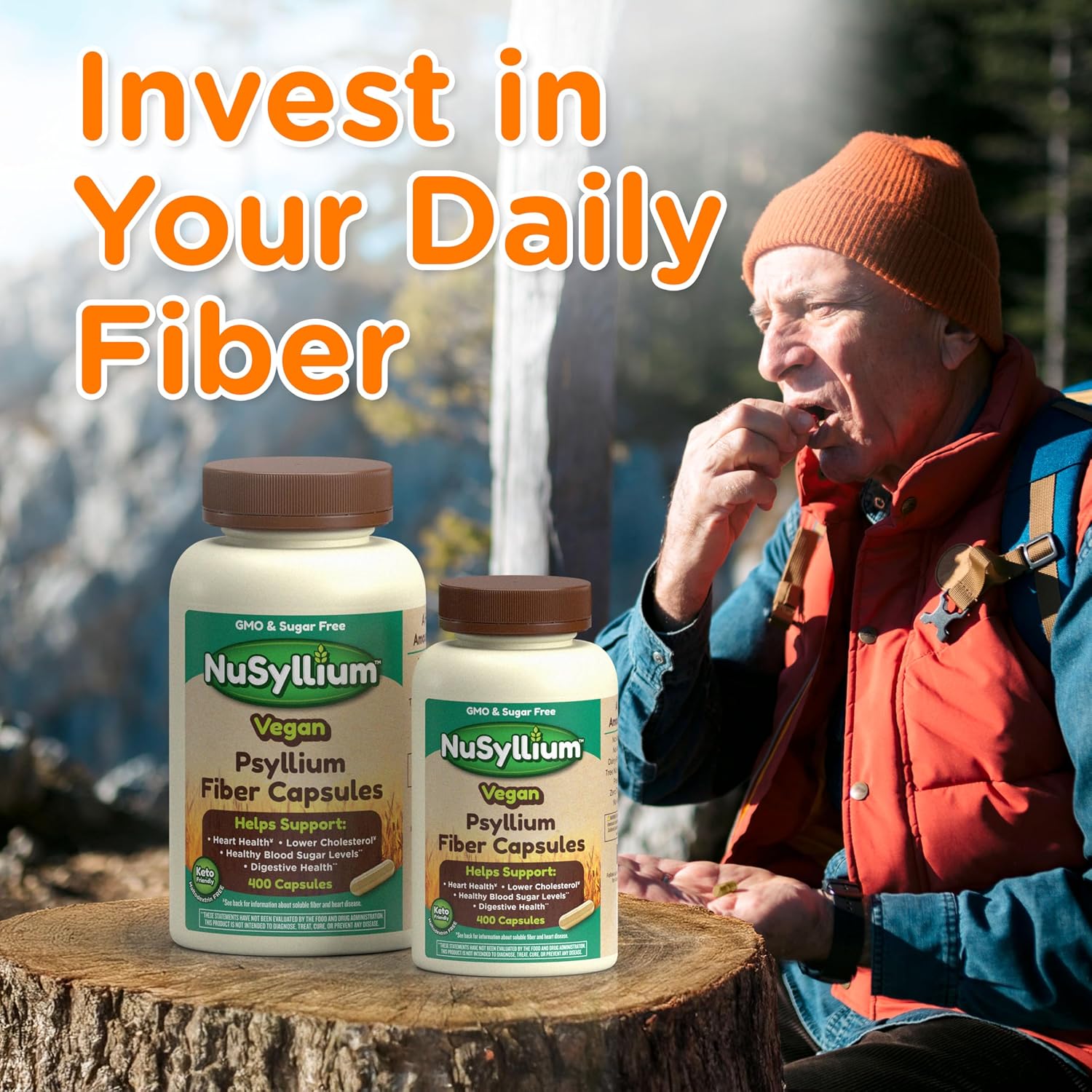 NuSyllium Psyllium Husk Powder USDA Organic, 21 Oz, Dietary Fiber Supplement with Brown Sugar, Helps Promote Digestive Health* Unflavored, 85 Servings