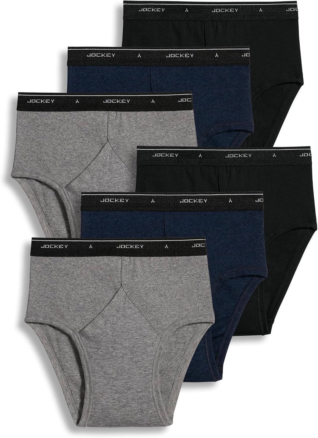 Jockey Classic Low Rise Brief- 6 Pack - 100% Cotton Underwear for Men