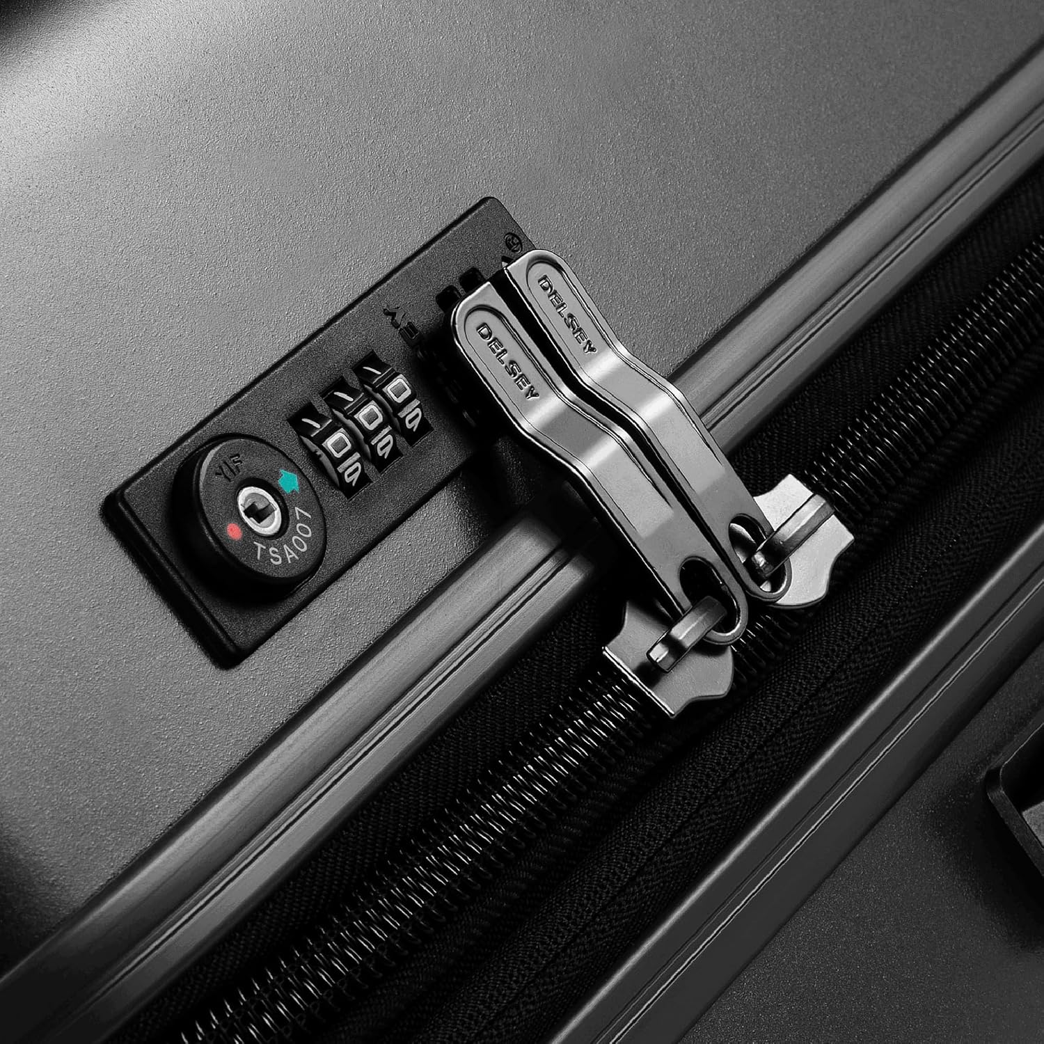 DELSEY PARIS Titanium Hardside Expandable Luggage with Spinner Wheels Carry-On Luggage, Graphite, Carry-On 19 Inch