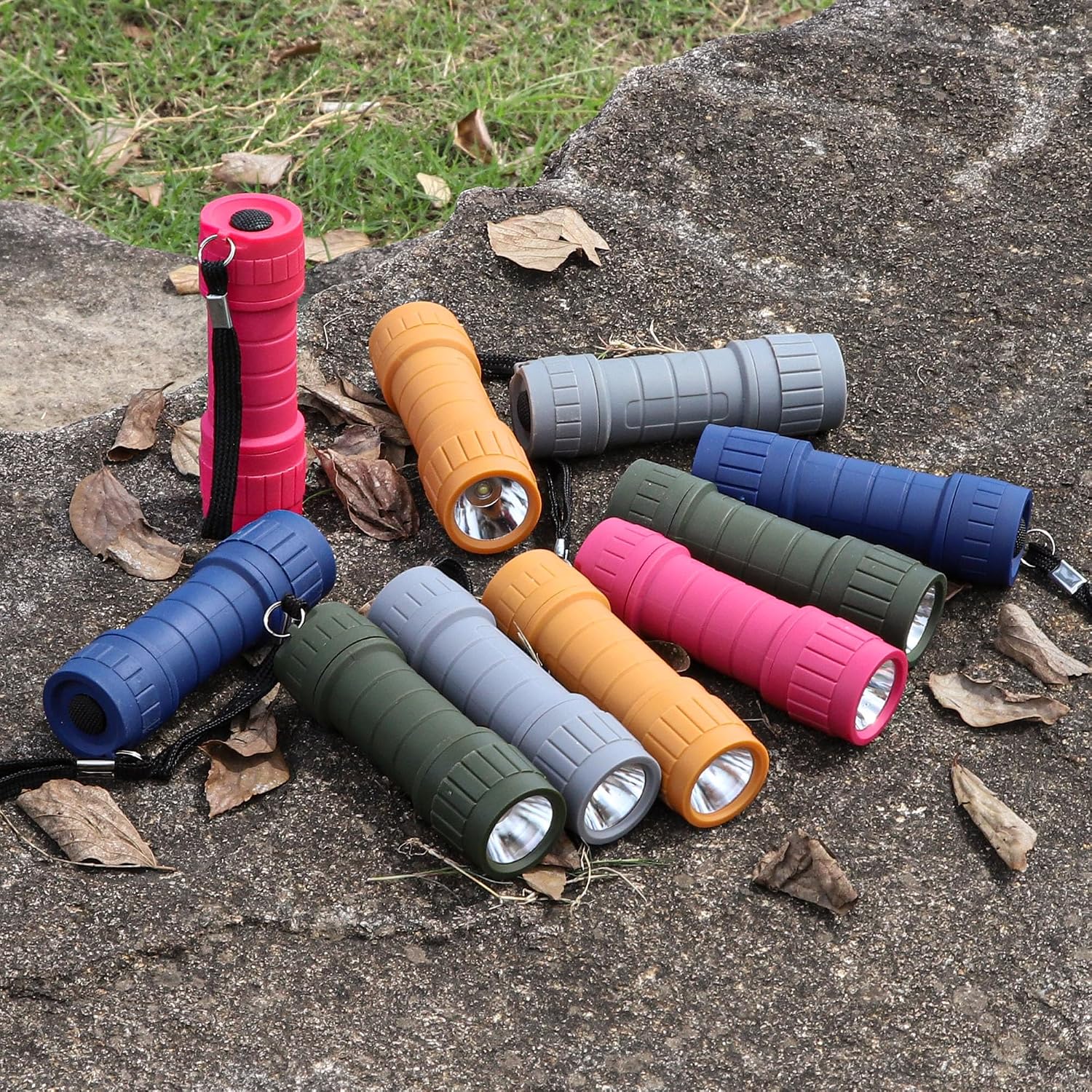 10-Pack Mini LED Flashlight Set | Super Bright Small Flashlights, 30 AAA Batteries are Pre-Installed, Ideal for Teaching, Camping and Emergency