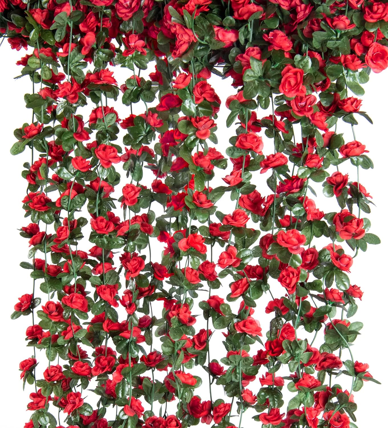8Pcs x 8.2FT Artificial Flower Garland Floral Rose Vine Decor, Pink Flower