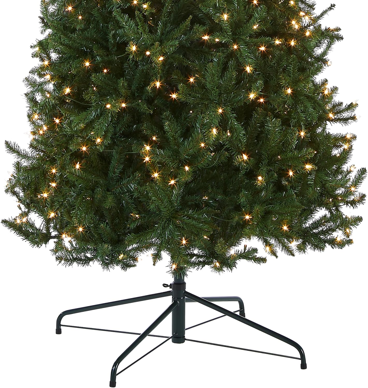 National Tree Company 7.5ft Pre-Lit Kingswood Fir Slim Christmas Tree | 350 Clear Lights, 1,075 Tips, Includes Stand, Artificial, White