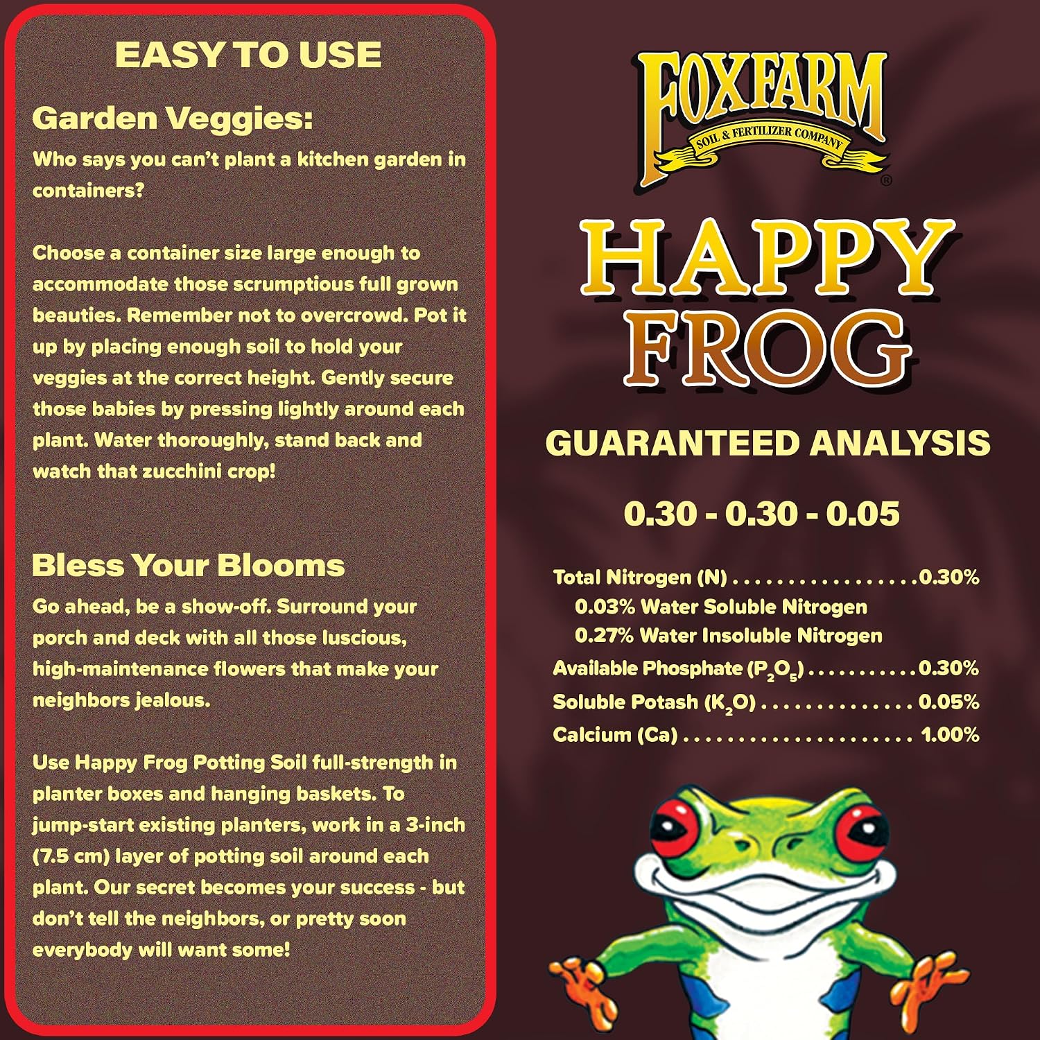 FoxFarm Happy Frog Potting Soil, 2cu ft (Pack of 2) - for Indoor/Outdoor Container Plants - Contains Mycorrhizae and Humic Acids