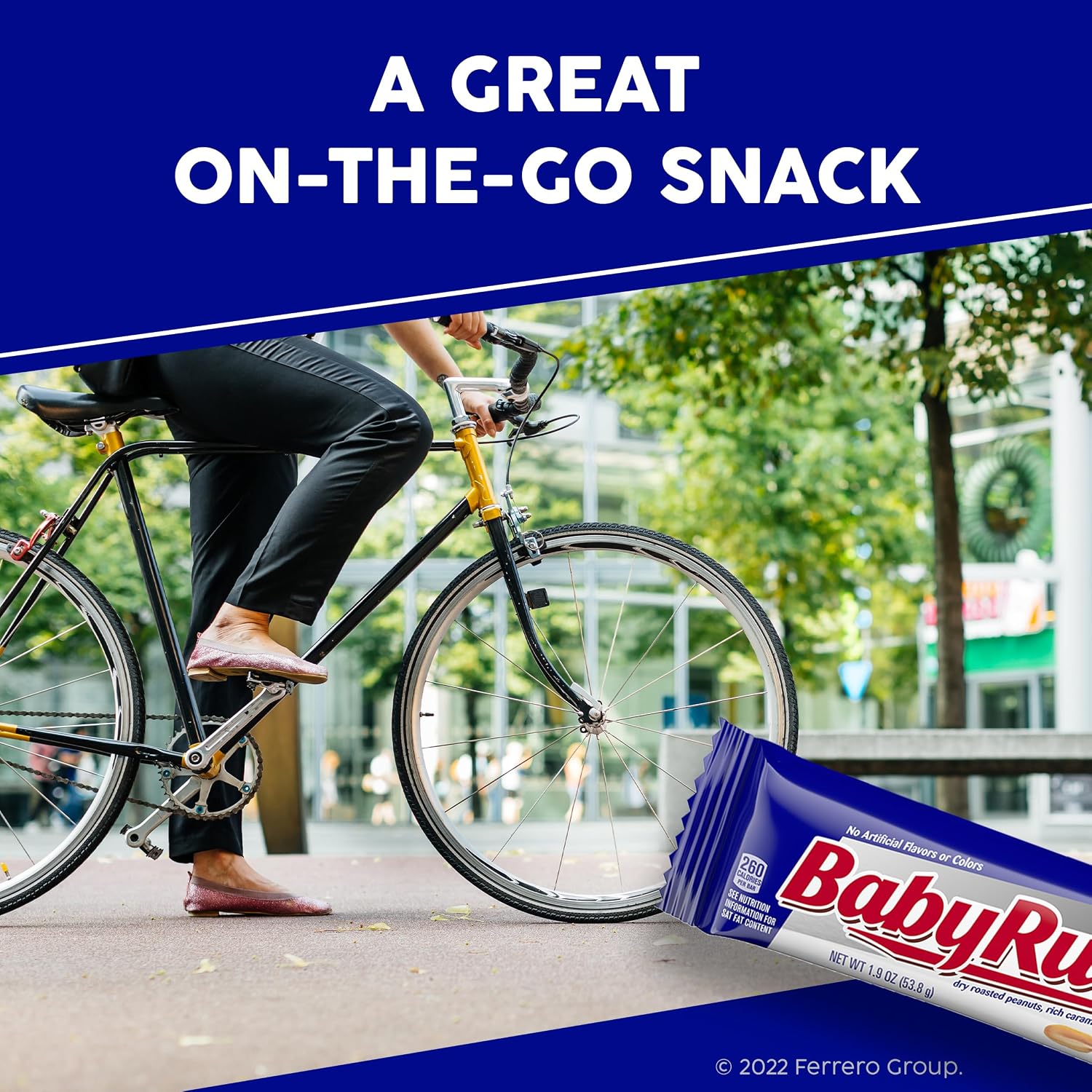 Baby Ruth, Chocolatey, Peanut, Caramel, Nougat, Full Size Individually Wrapped Candy Bars, 1.9 oz each, Bulk 24 Pack