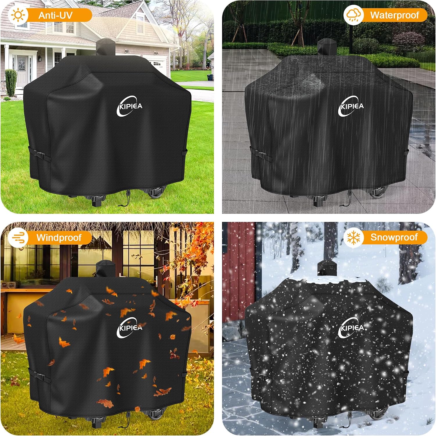 600D Vertical Smoker Cover for Pit Boss 3/4 / 5/7 Series, Waterproof Pellet Grill Cover, 73550, UV Resistant, No Tear, No Fading