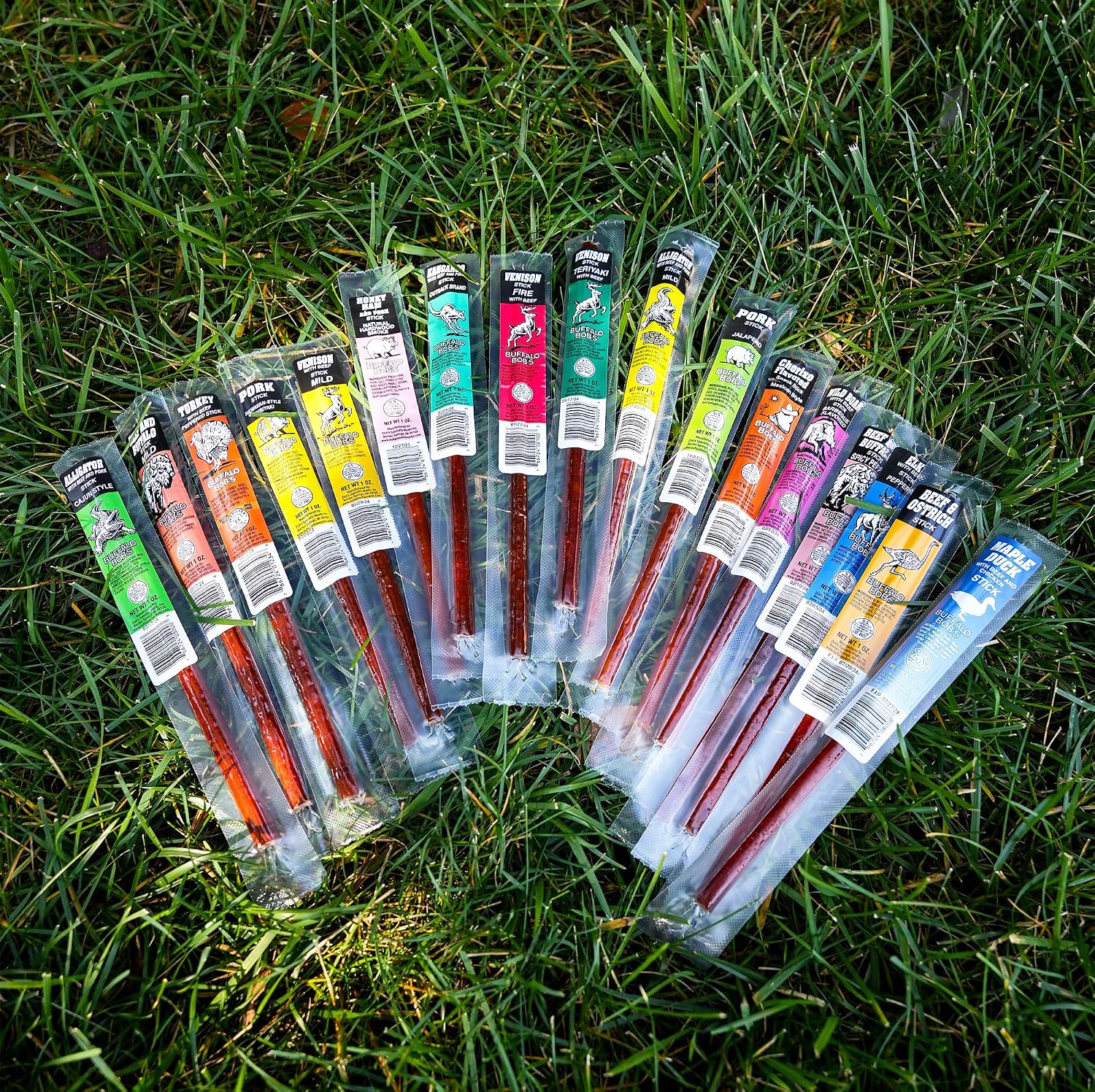 10 Piece Game Jerky Sticks Alligator-elk-buffalo-kangaroo-ostrich-pheasant-venison-wild Boar Variety Pack