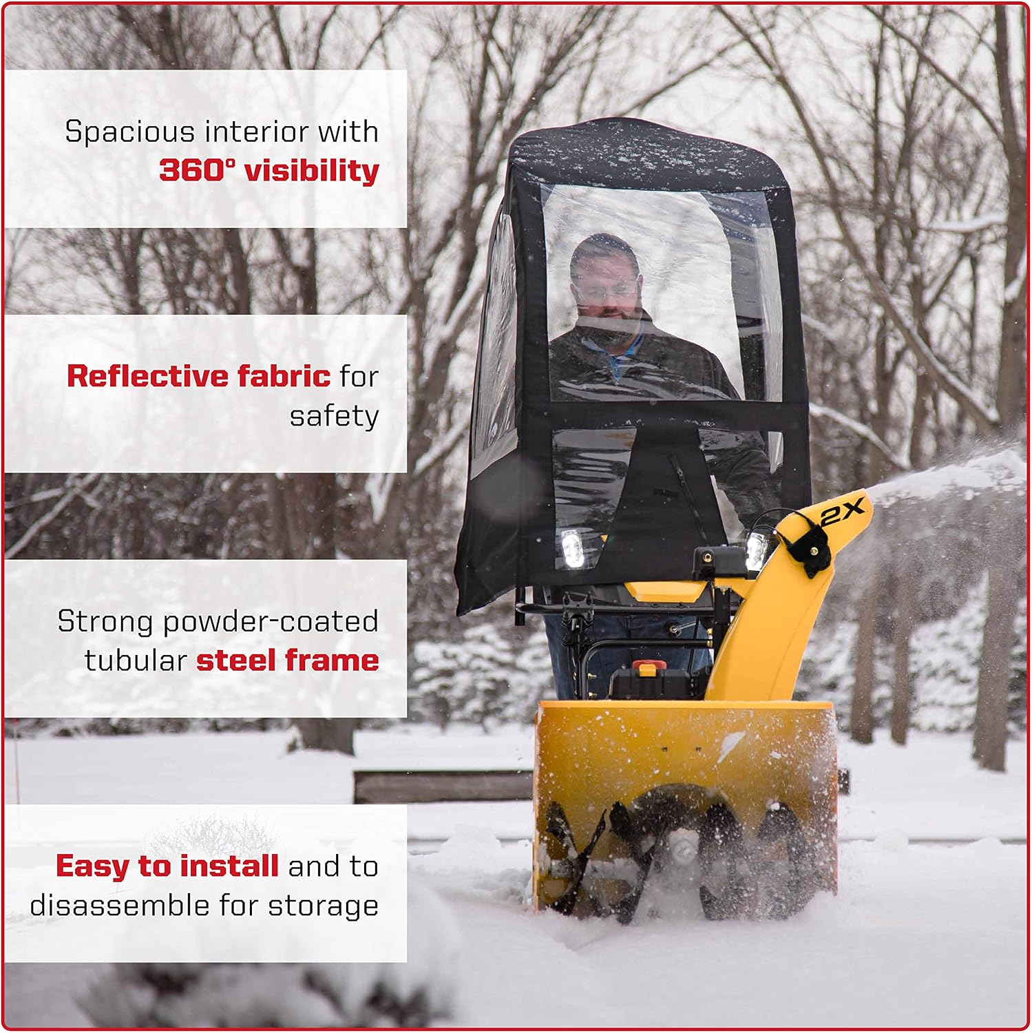Arnold 490-241-0032 Univ Snow Thrower Cab, Black