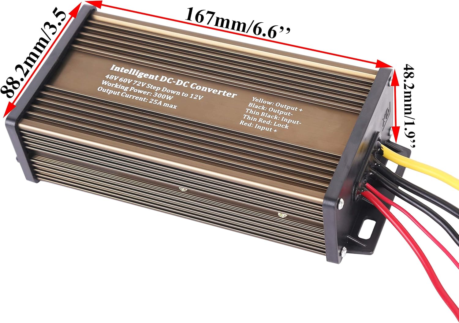 Pro Chaser DC-DC 72V 60V 48V Volt Voltage to 12V Step Down Voltage | Voltage Reducer Regulator 10A 15A 20A 25A 30A 35A for Scooters Bicycles & Golf Carts