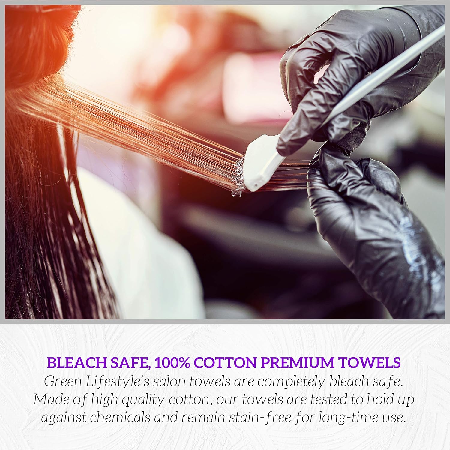 GREEN LIFESTYLE Black Bleach Proof Towels Bulk Sets 100% Cotton 16' X 25' Premium Spa Quality, Super Soft and Absorbent for Gym, Pool, Spa