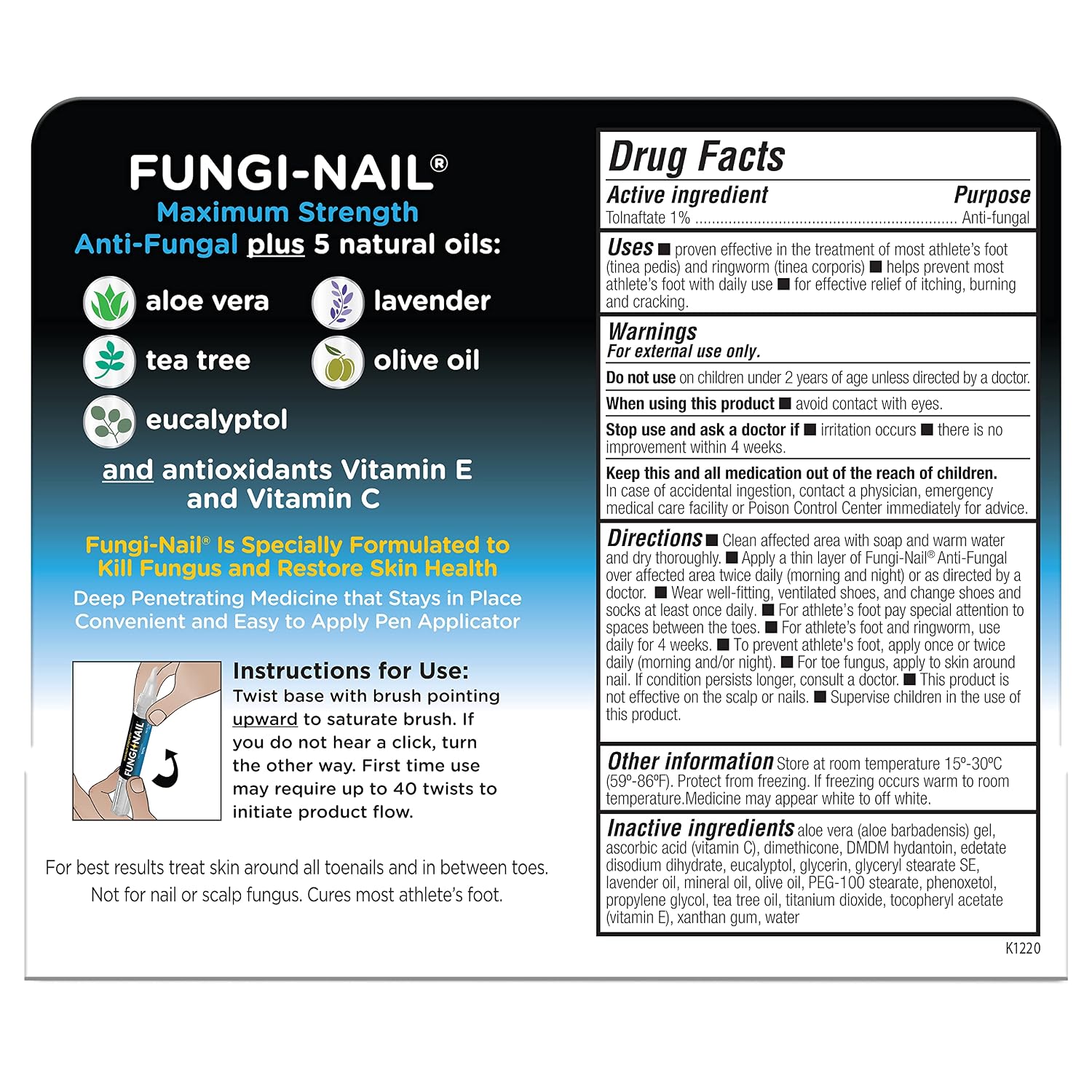 Fungi-Nail Pen Apllicator Anti-Fungal Solution 0.101 Fl Oz