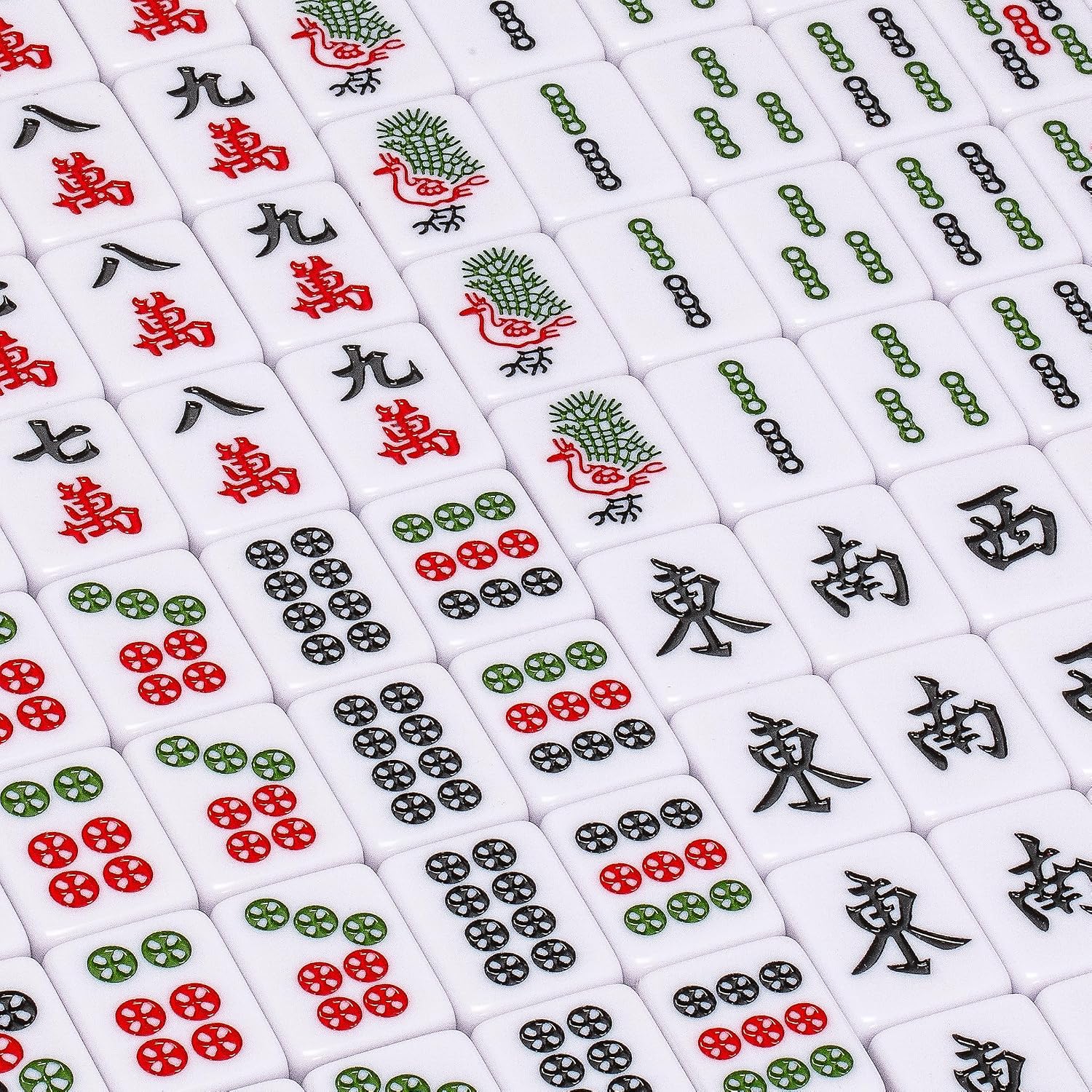 Yellow Mountain Imports Chinese Mahjong Set – Rouge Heritage – 146 Medium Tiles, Professional Set for Chinese-Style Play [中式麻將 專業套裝]
