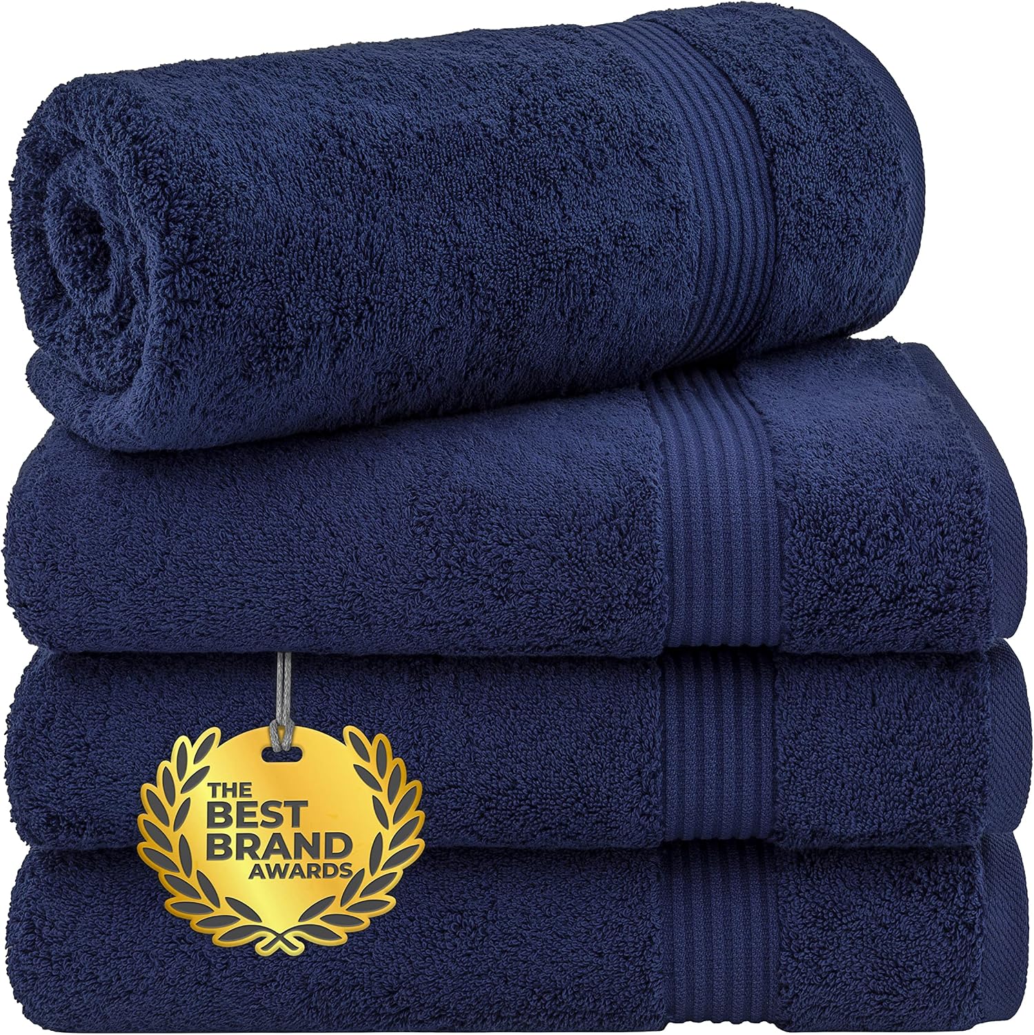 Cotton Paradise Towel Set of 6, 2 Bath Towels, 2 Hand Towels and 2 Washcloths Towels for Bathroom Sets, Smoke Gray