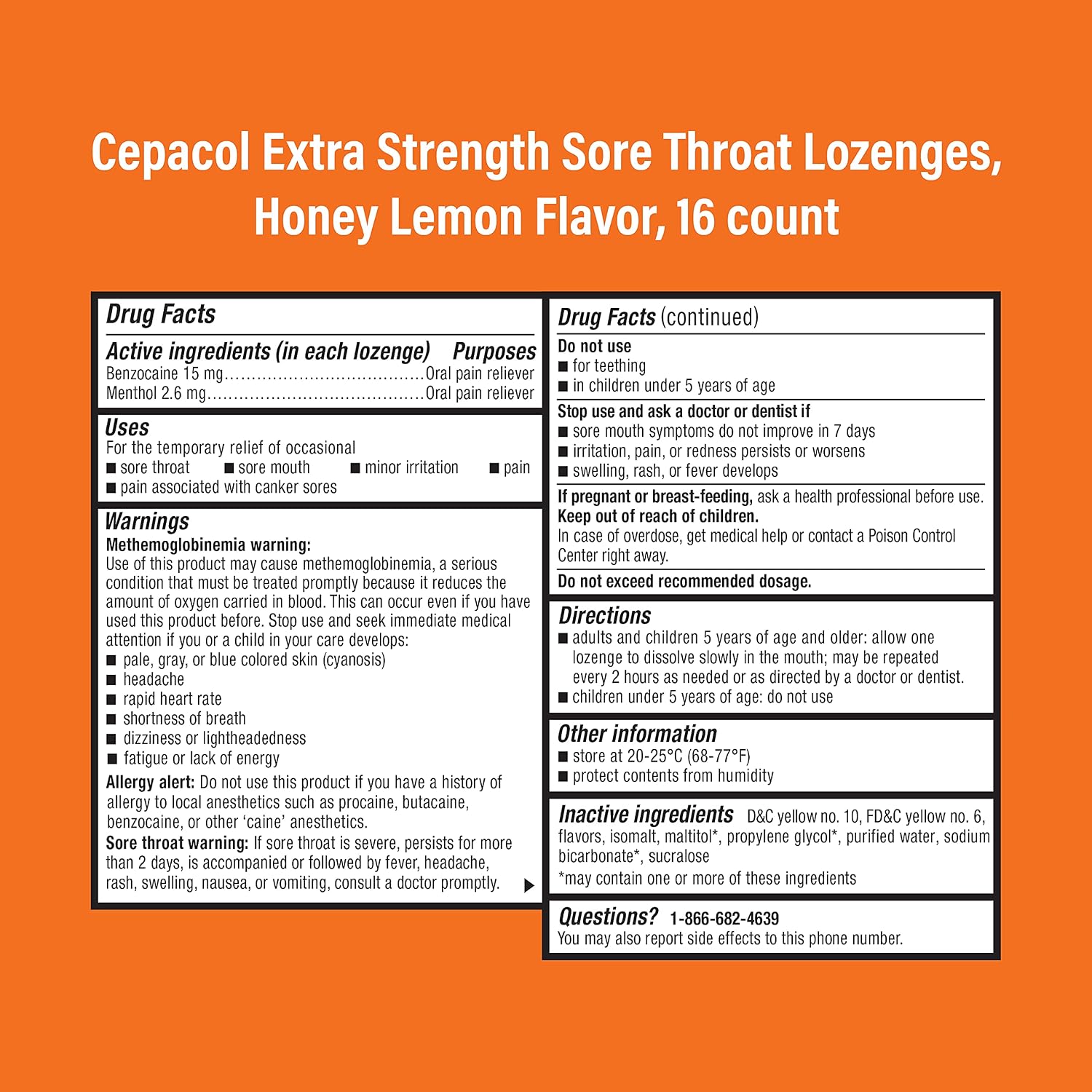 Cepacol Extra Strength Sore Throat & Cough Relief Lozenges, 16 Count, Mixed Berry Flavor, Maximum Numbing, Fast Acting Relieves Sore Throat Pain, and Quiets Cough (Pack of 4)