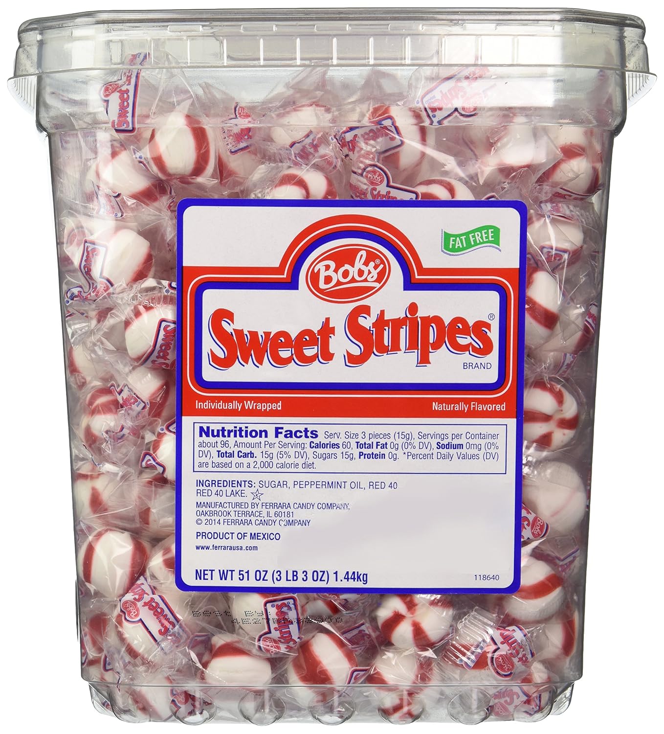 Bobs Sweet Stripes Soft Peppermint Balls (51 Ounce)