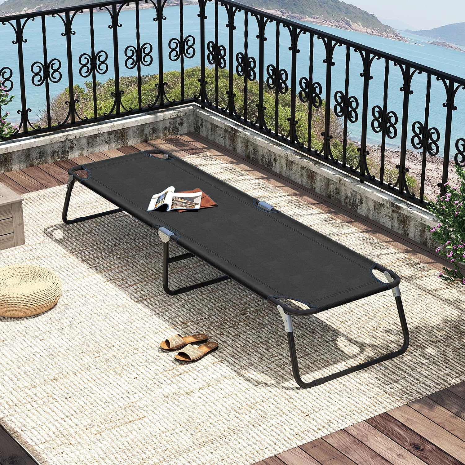 Goplus Folding Camping Cot, Sleeping Cots for Adults Kids